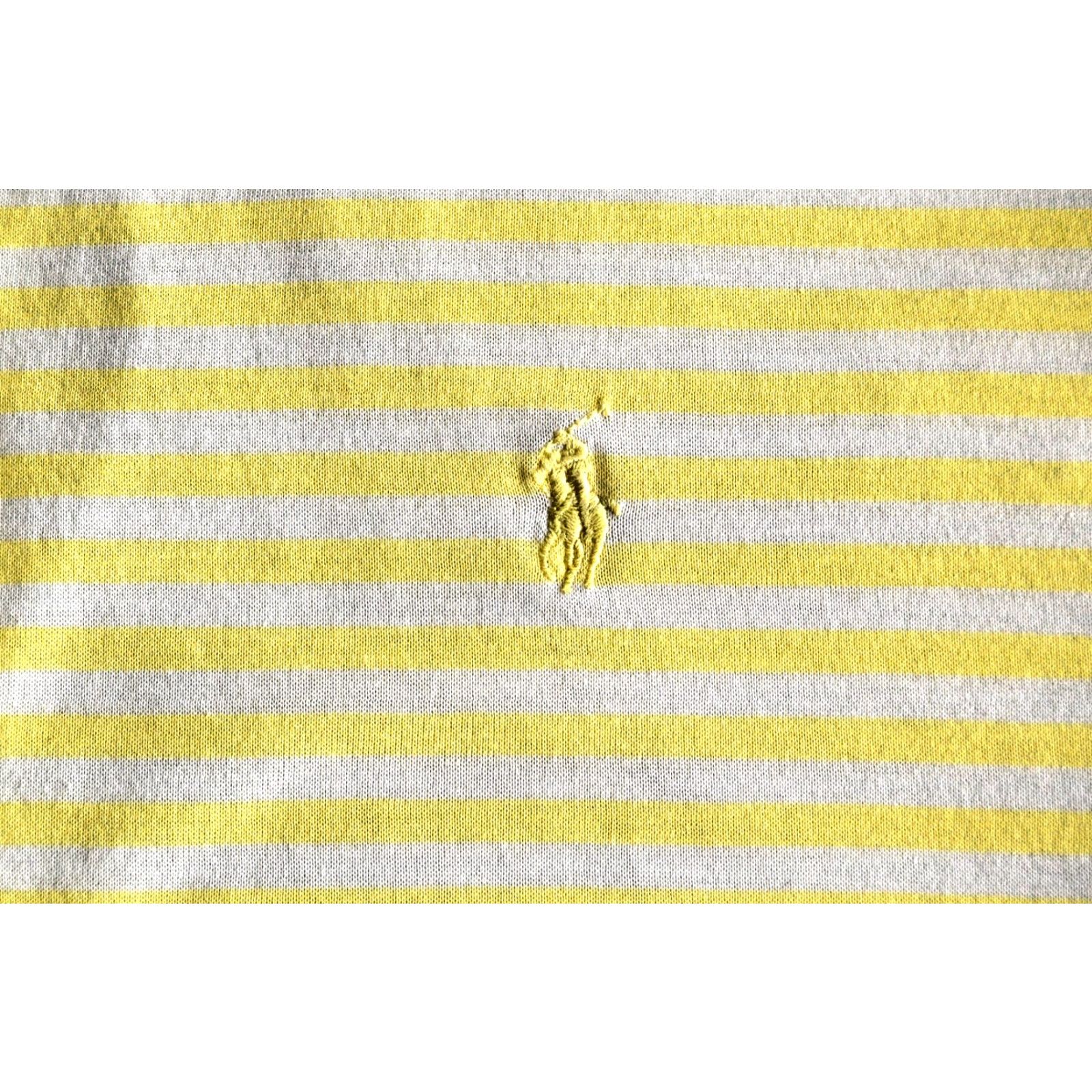 Polo Ralph Lauren Polo Ralph Lauren Polo Shirt L Polo Shirt Yellow Stripe Cotton Short Sleeve Logo Embroidered Men Knit Classic Golf Shirt Vintage: No Size US L / EU 52-54 / 3 - 3 Thumbnail