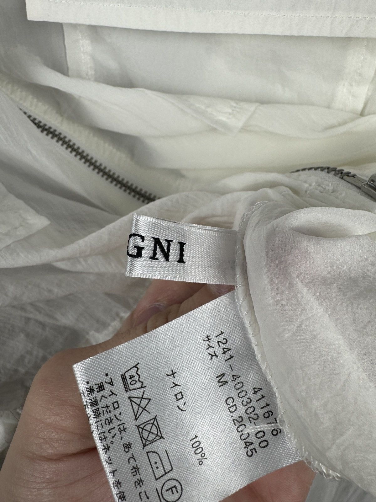 Other Ingni Sheer Cropped Zip Jacket White Lightweight Pocket Deta Size M / US 6-8 / IT 42-44 - 11 Thumbnail