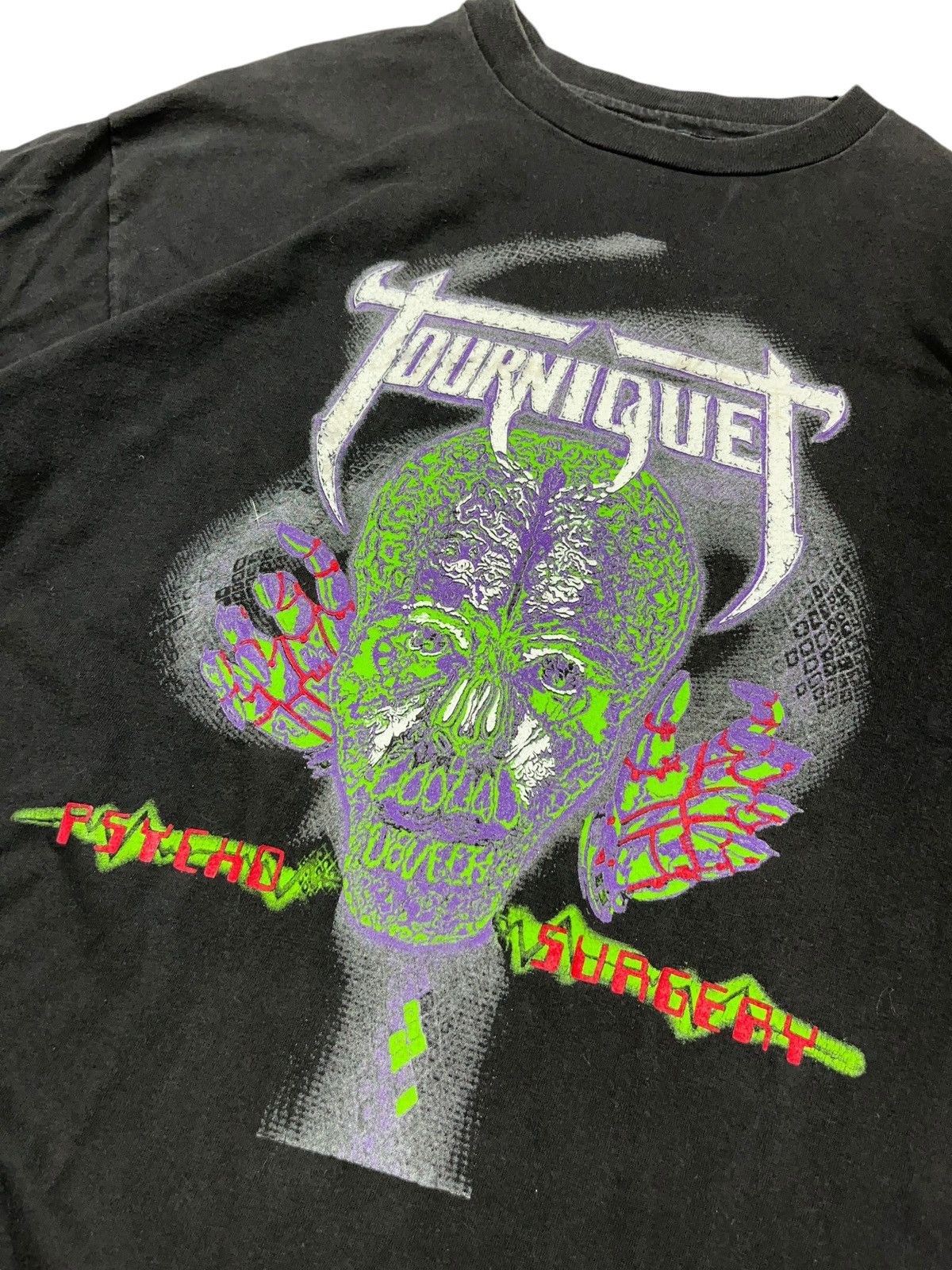 Band Tees × Vintage Vintage 1991 Tourniquet Psycho Christian Metal Band T-shirt Size US XL / EU 56 / 4 - 3 Thumbnail