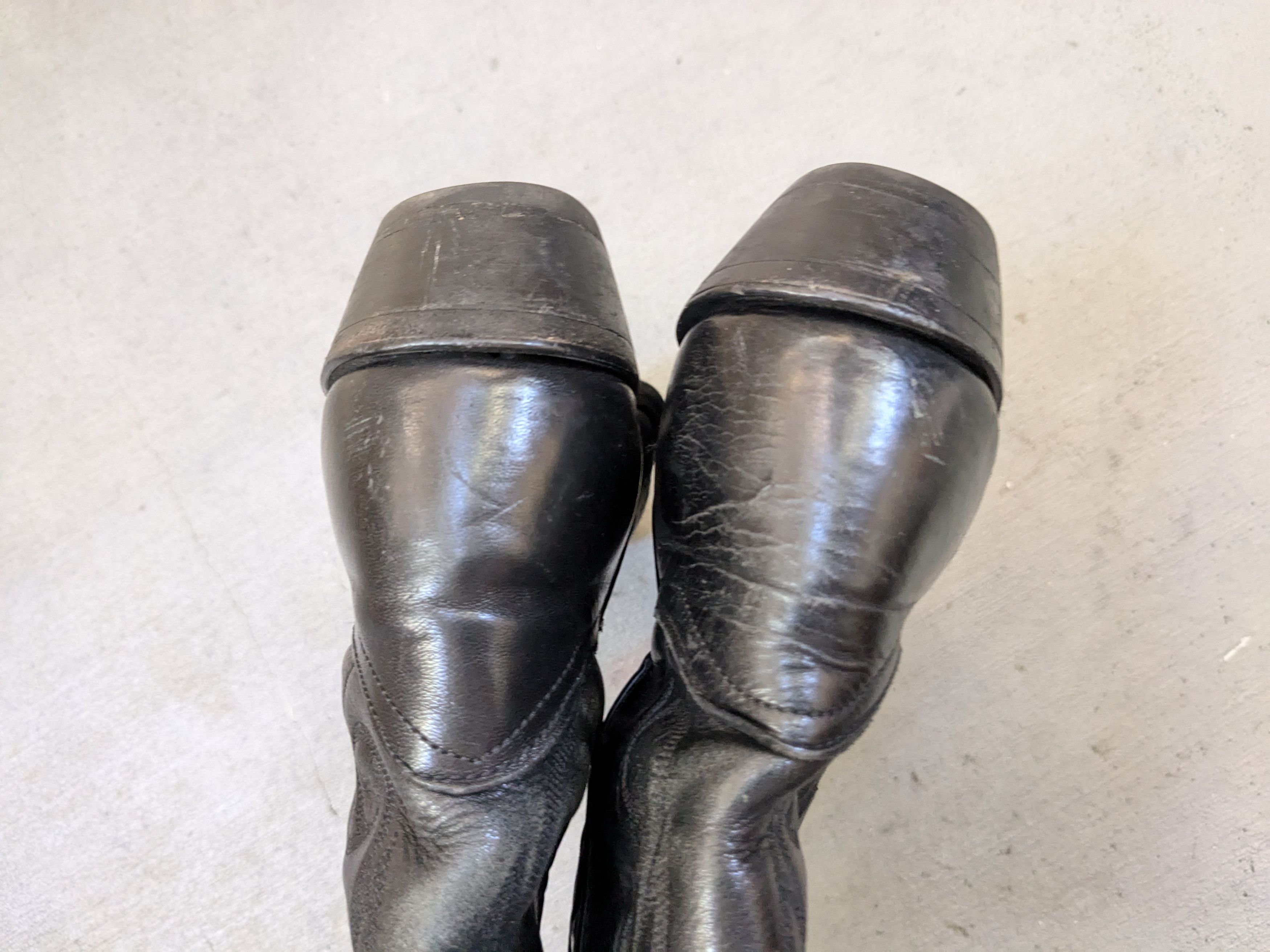 Genuine Leather Vintage Code West Cowboy Boots 10.5 Black Leather USA Size US 10.5 / EU 43-44 - 12 Thumbnail