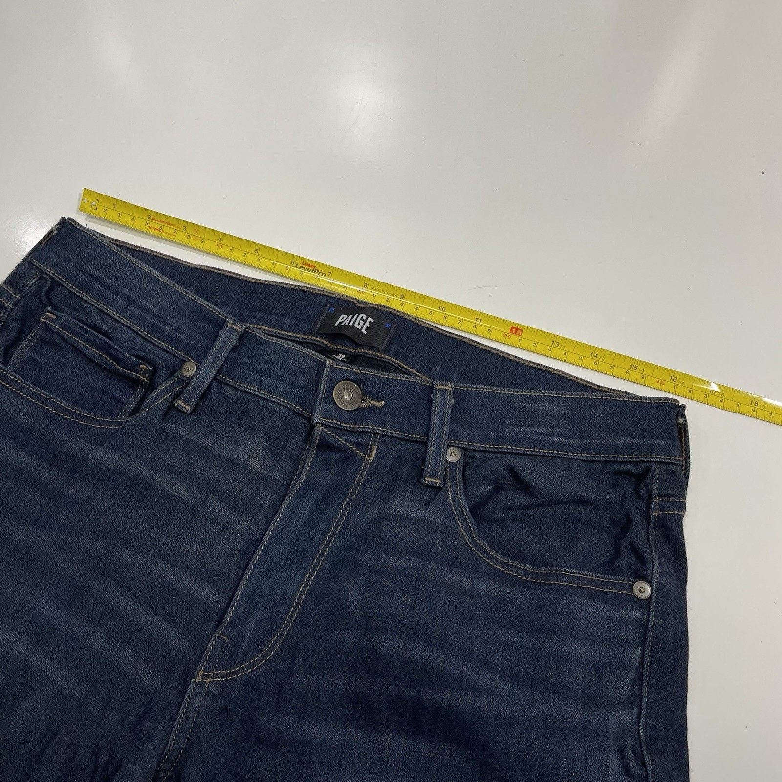 Paige Paige Lennox Jeans Mens 32 Blue Slim Straight Stretch Denim Size US 32 / EU 48 - 7 Thumbnail