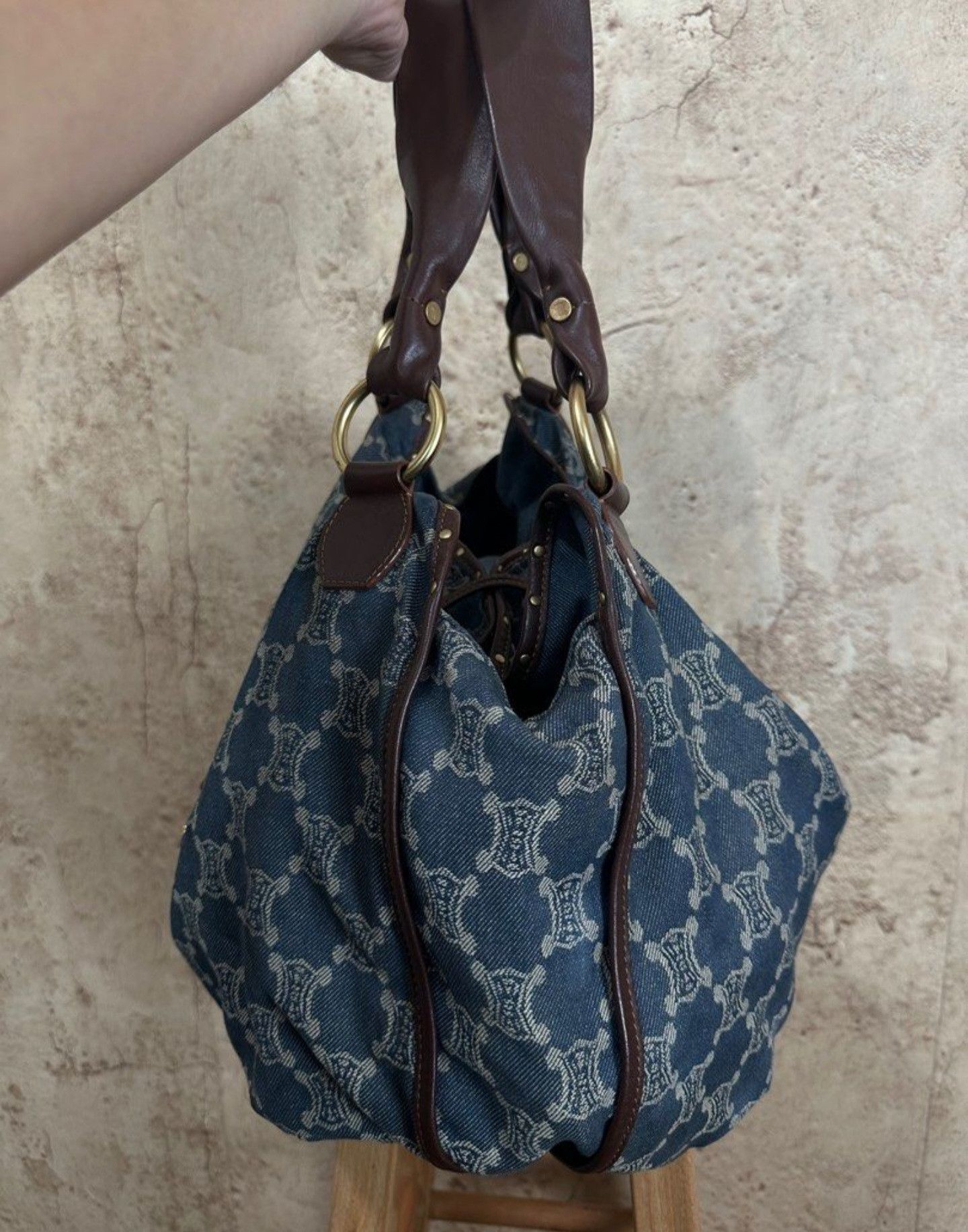 Celine Celine vintage monogram denim totebag Size ONE SIZE - 3 Thumbnail