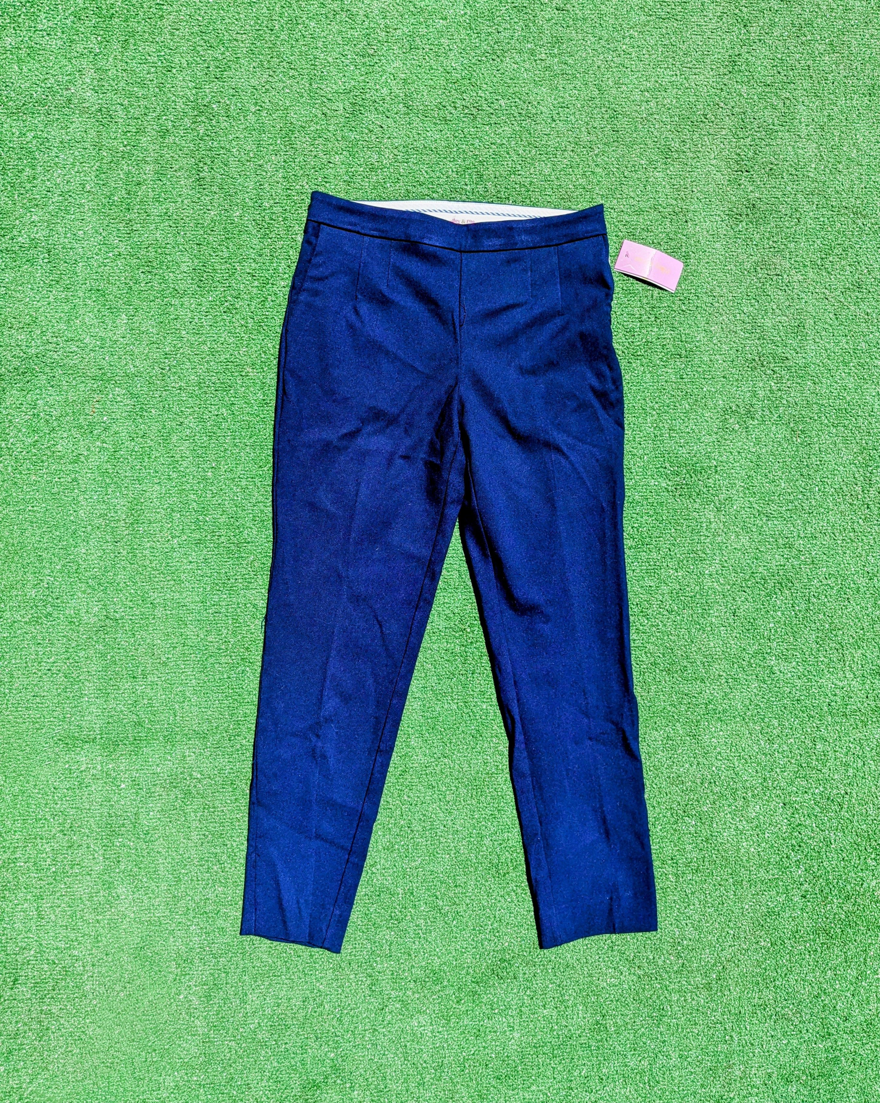 Designer Riley & Rae Preppy Core Front Pleated Stretch Slacks Pants Size 27" / US 4 / IT 40 - 2 Thumbnail