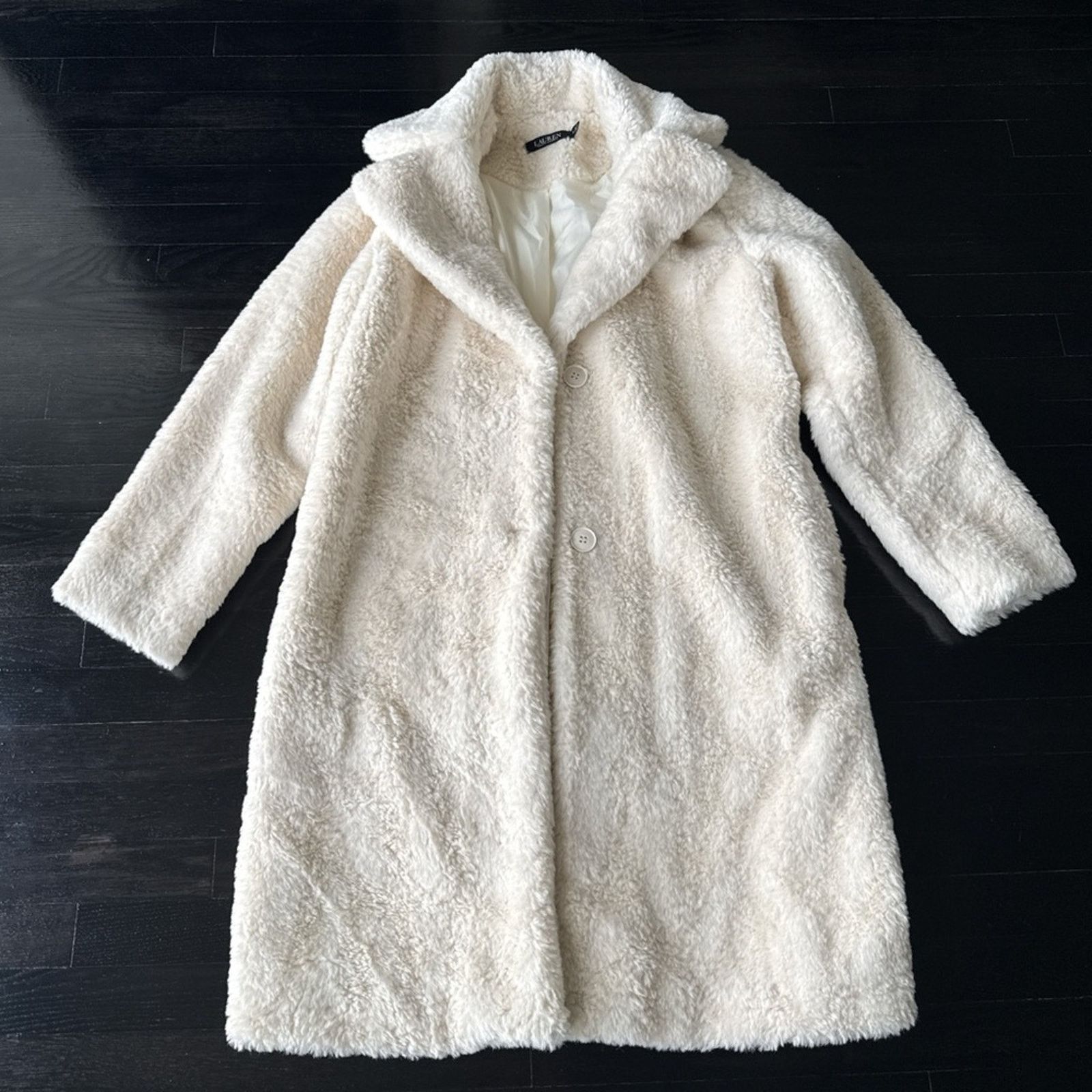 Ralph Lauren Vintage Lauren by Ralph Lauren, White faux fur jacket MEDIUM Size M / US 6-8 / IT 42-44 - 1 Thumbnail