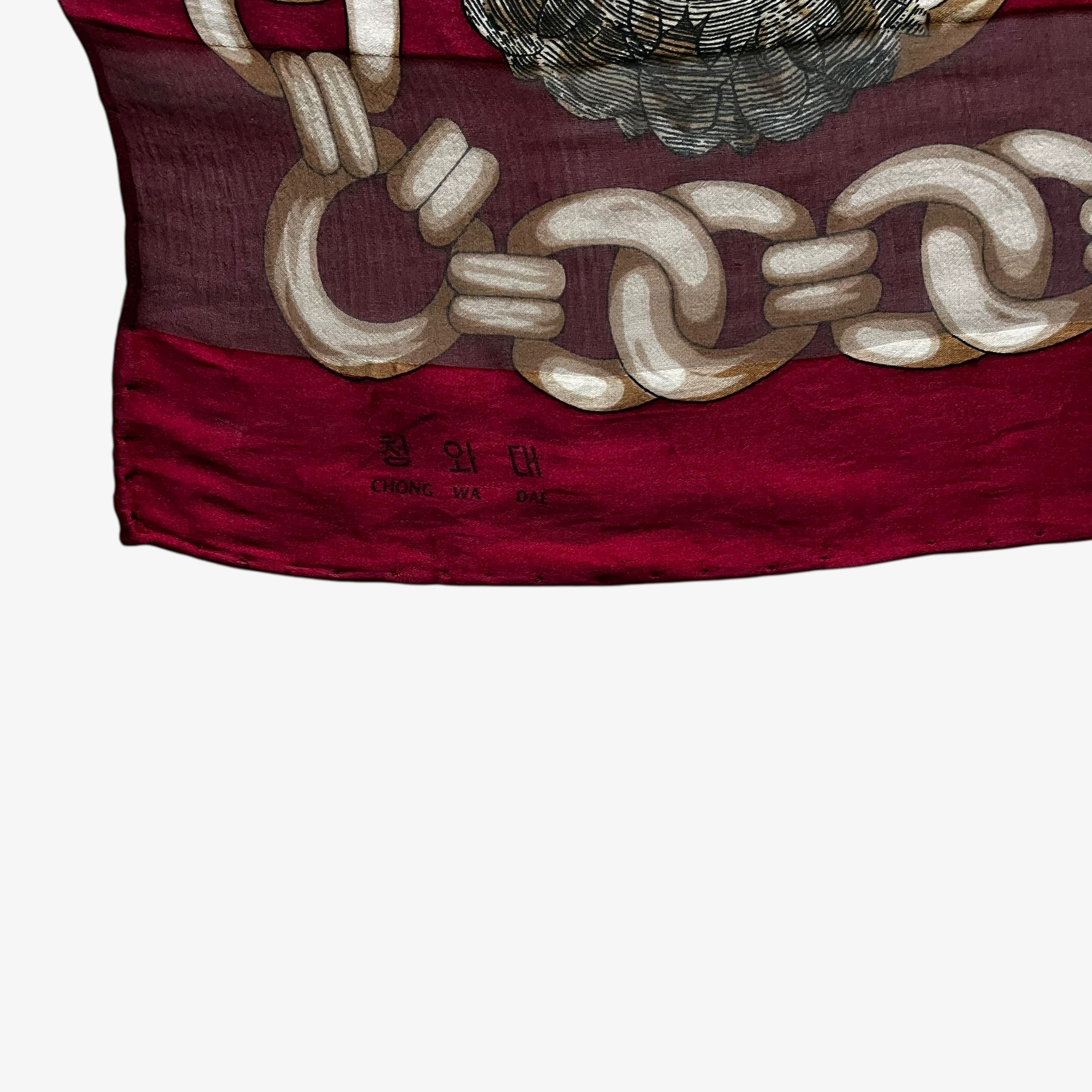 Balmain Vintage 80s Pierre Balmain Medallion Chain Print Silk Scarf Size ONE SIZE - 3 Thumbnail