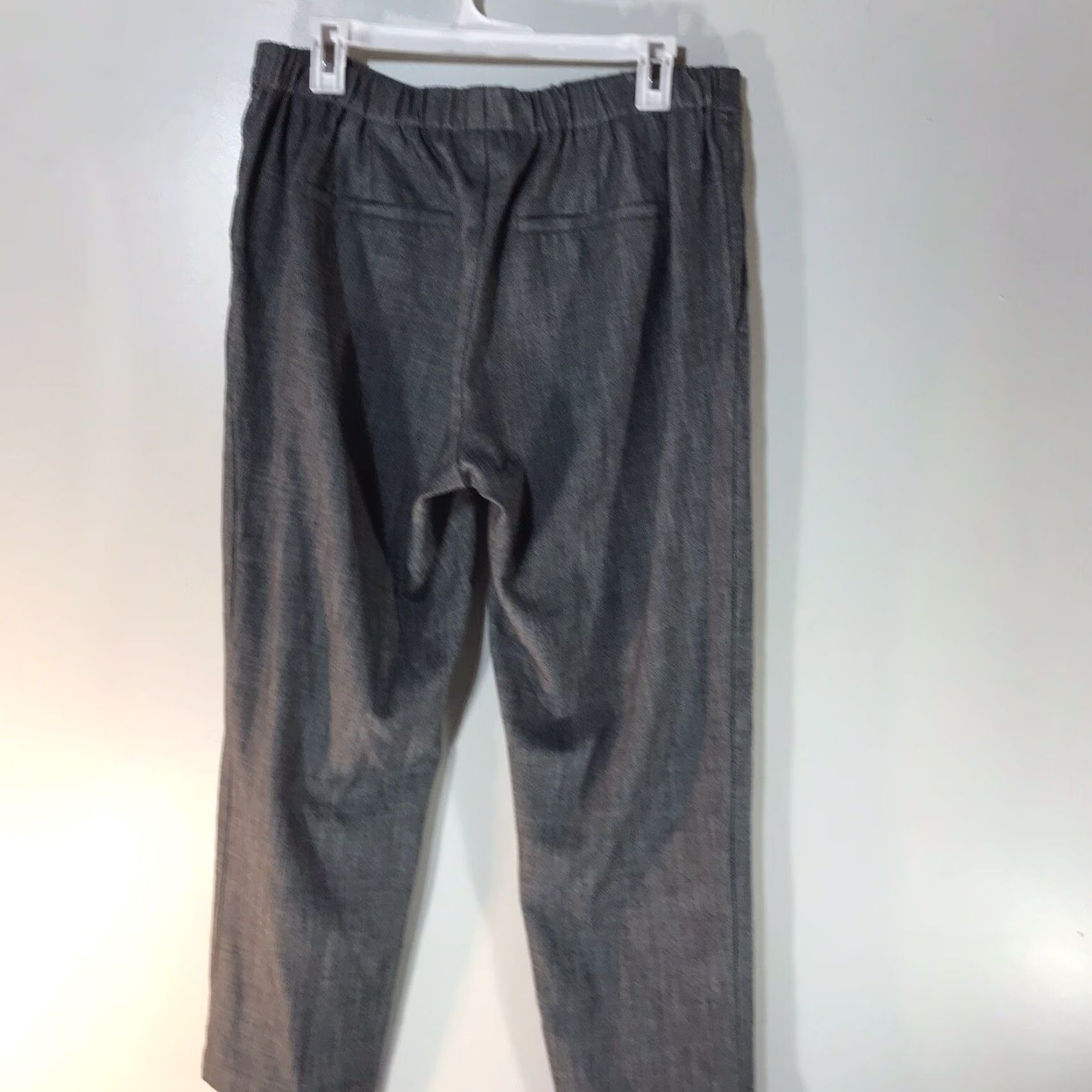 Old Navy VINTAGE Old Navy Women’s Gray Pinstripe Dress Pants Size 12 Elastic Waist Straight Leg Lightweight Comfortable Size 34" / US 12 / IT 48 - 2 Thumbnail