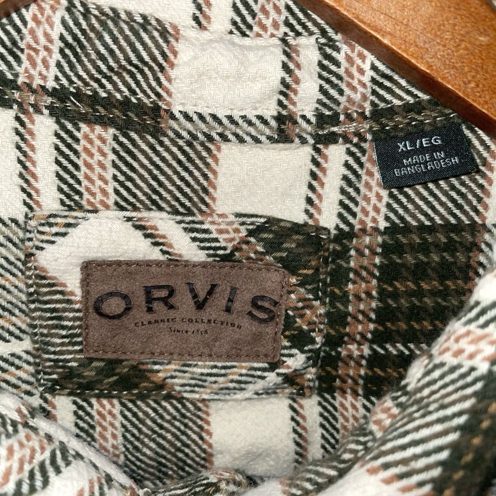 Orvis Orvis Plaid Long Sleeve Flannel Button Down Shirt Mens XL Multicolor Size US XL / EU 56 / 4 - 4 Thumbnail
