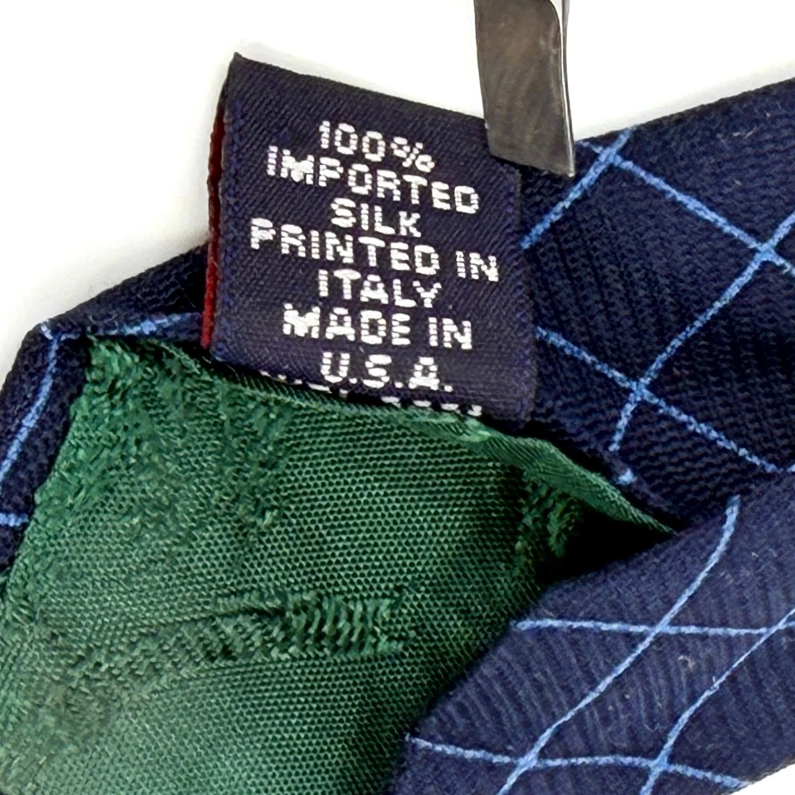 Tommy Hilfiger Vintage 90s yellow and Blue Geometric 100% Silk Tie Size ONE SIZE - 7 Thumbnail