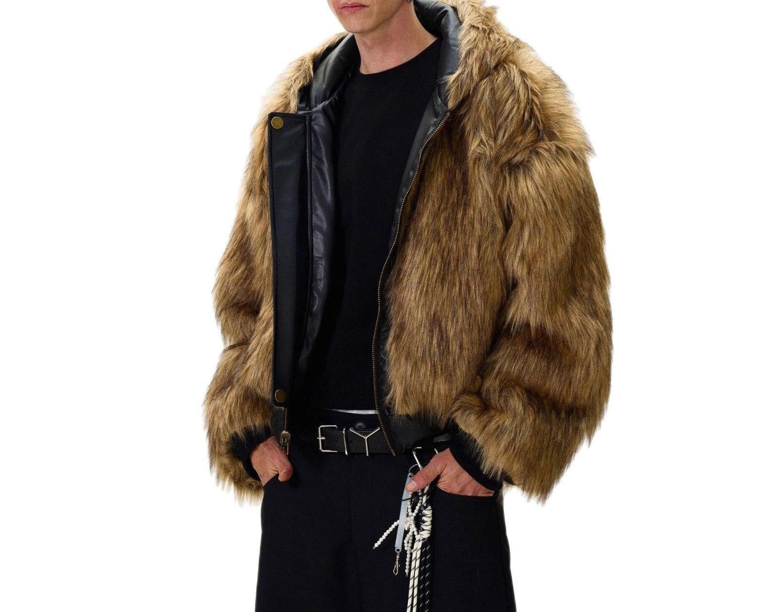 Japanese Brand Reversable Brown Faux / Black Leather Bomber Jacket Size US M / EU 48-50 / 2 - 5 Thumbnail