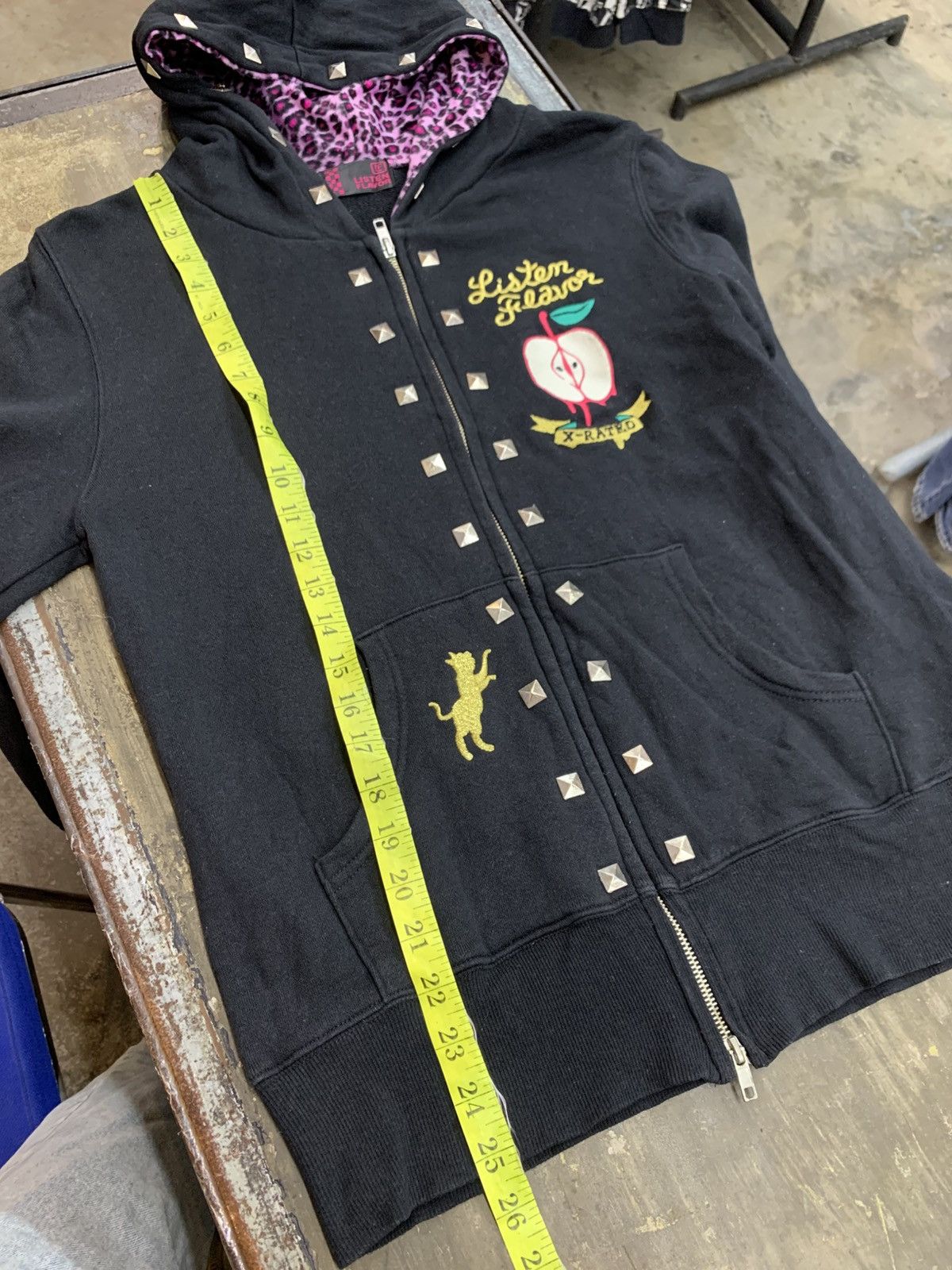 Hysteric Glamour × If Six Was Nine × Japanese Brand 2000s japan y2k studded hoodie listen flavor Size US S / EU 44-46 / 1 - 14 Thumbnail