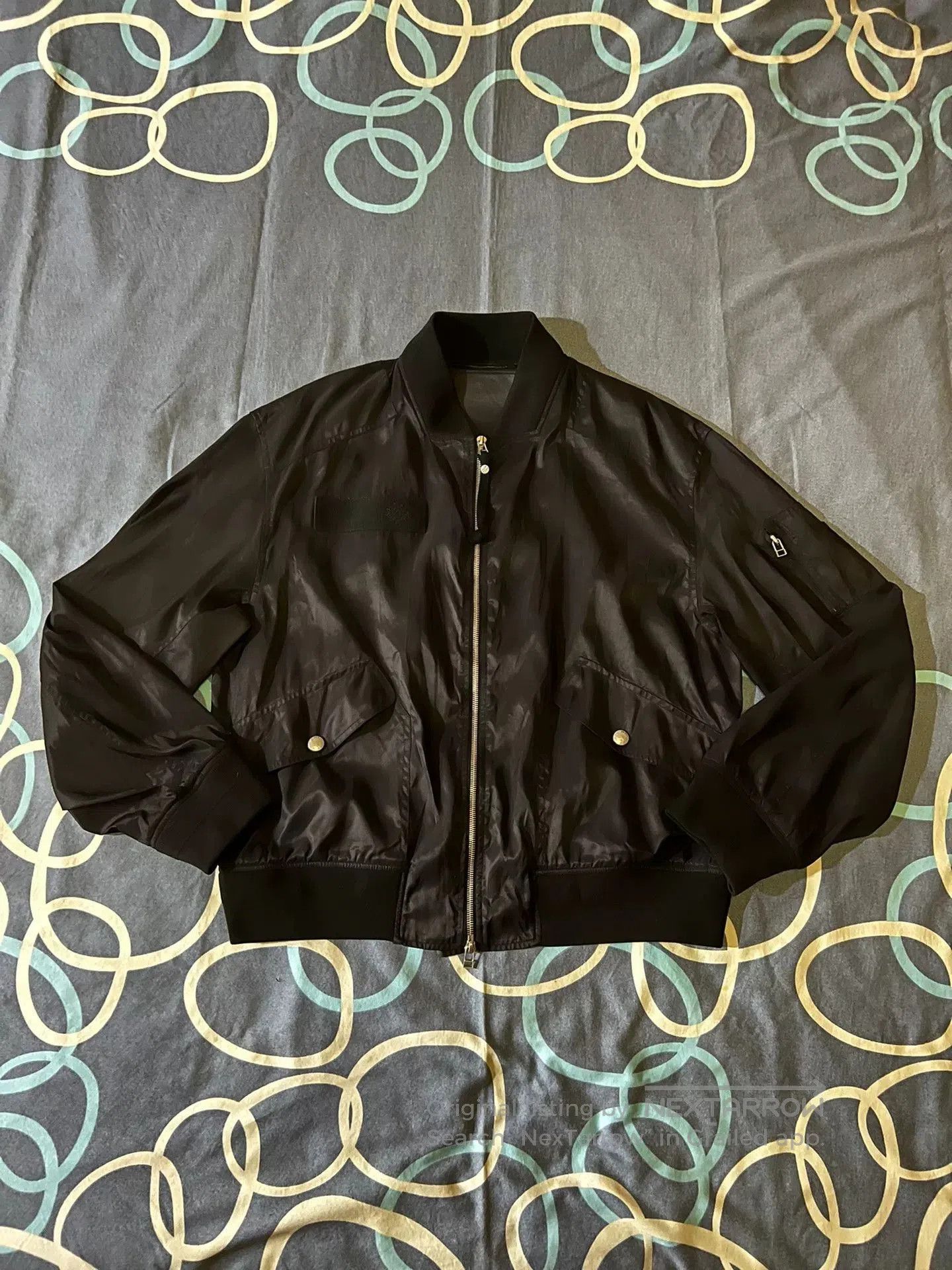 MR & MRS ITALY mr&mrs bomber aviation jacket in deep green. Size US L / EU 52-54 / 3 - 1 Thumbnail