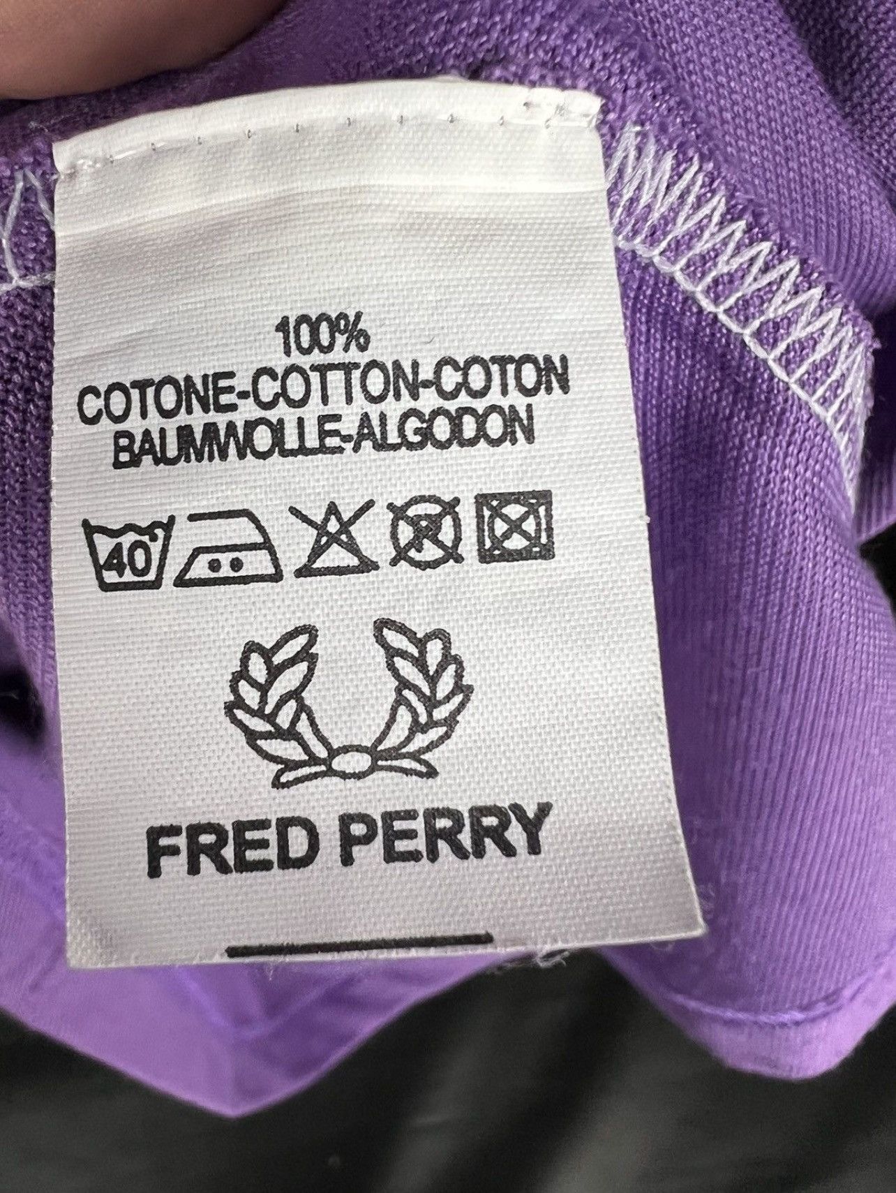 Fred Perry × Vintage Fred Perry Purple Combed Cotton VTG Polo Shirt Size US L / EU 52-54 / 3 - 4 Thumbnail