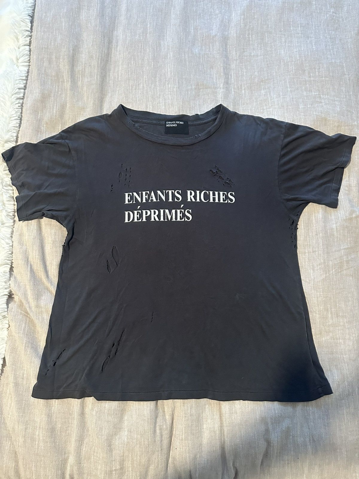 ENFANTS RICHES DÉPRIMÉS erd ブラックTシャツ Enfants Riches Déprimés Human & Pig Print Short Sleeves Tee