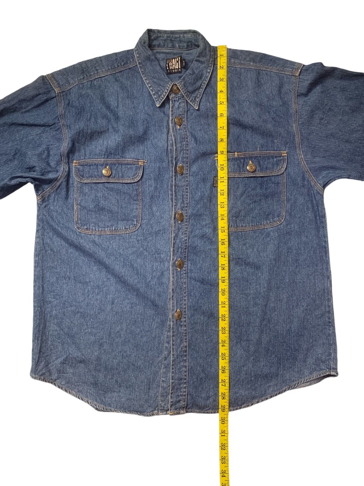 Designer × Japanese Brand Rare Design Pract Studio Satisfaction Soft Denim Shirts Size US M / EU 48-50 / 2 - 10 Thumbnail