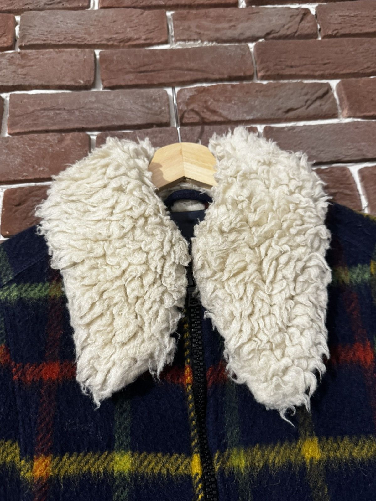 Japanese Brand VINTAGE Wool Fuzzy JACKET TARTAN RIRI ZIP Avant Garde Hype Size US S / EU 44-46 / 1 - 6 Thumbnail