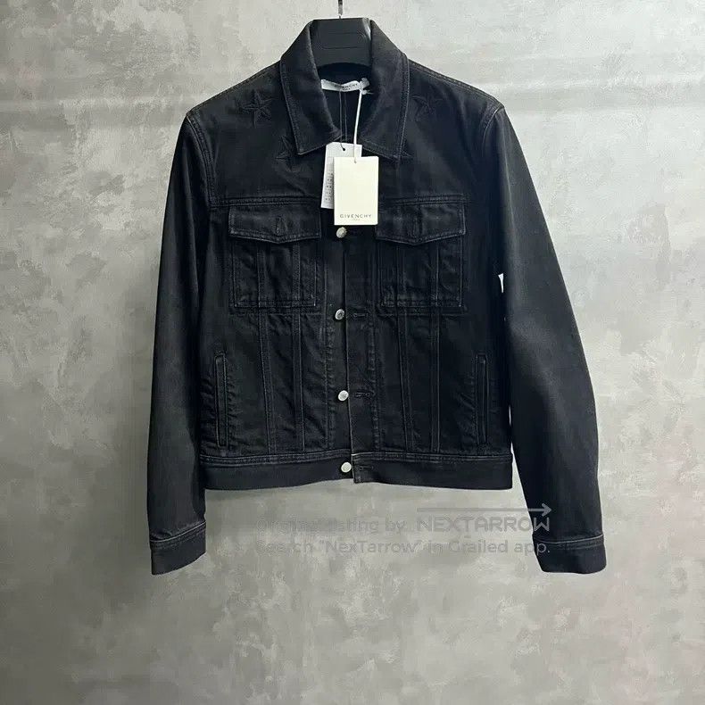 Other Givenchy Black Star Embroidered Collar Denim Jacket Size US M / EU 48-50 / 2 - 1 Thumbnail