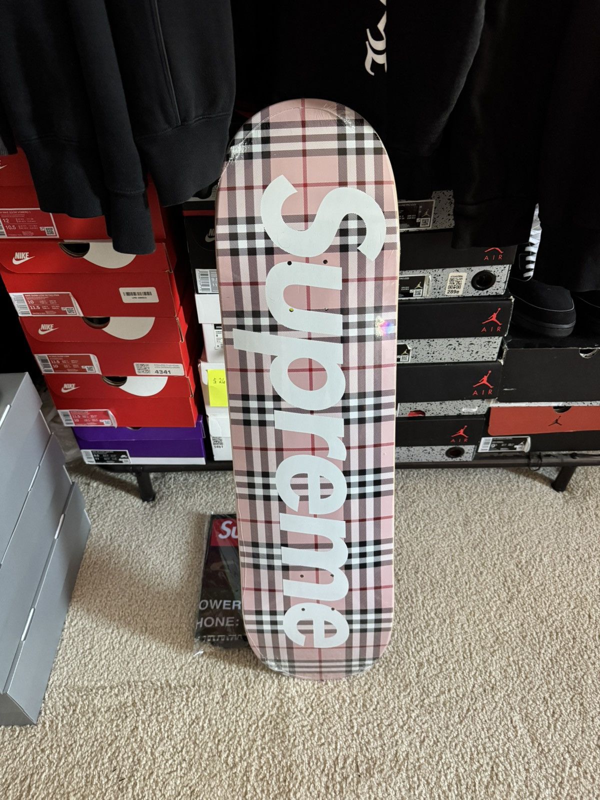 Supreme - Supreme® Burberry® Skateboard pink デッキ Supreme Burberry Skateboard Deck Pink - SS22 - US