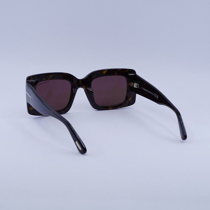 Tom Ford Tom Ford Brigitta FT1188 52E Sunglasses Havana Rectangle Size ONE SIZE - 4 Thumbnail