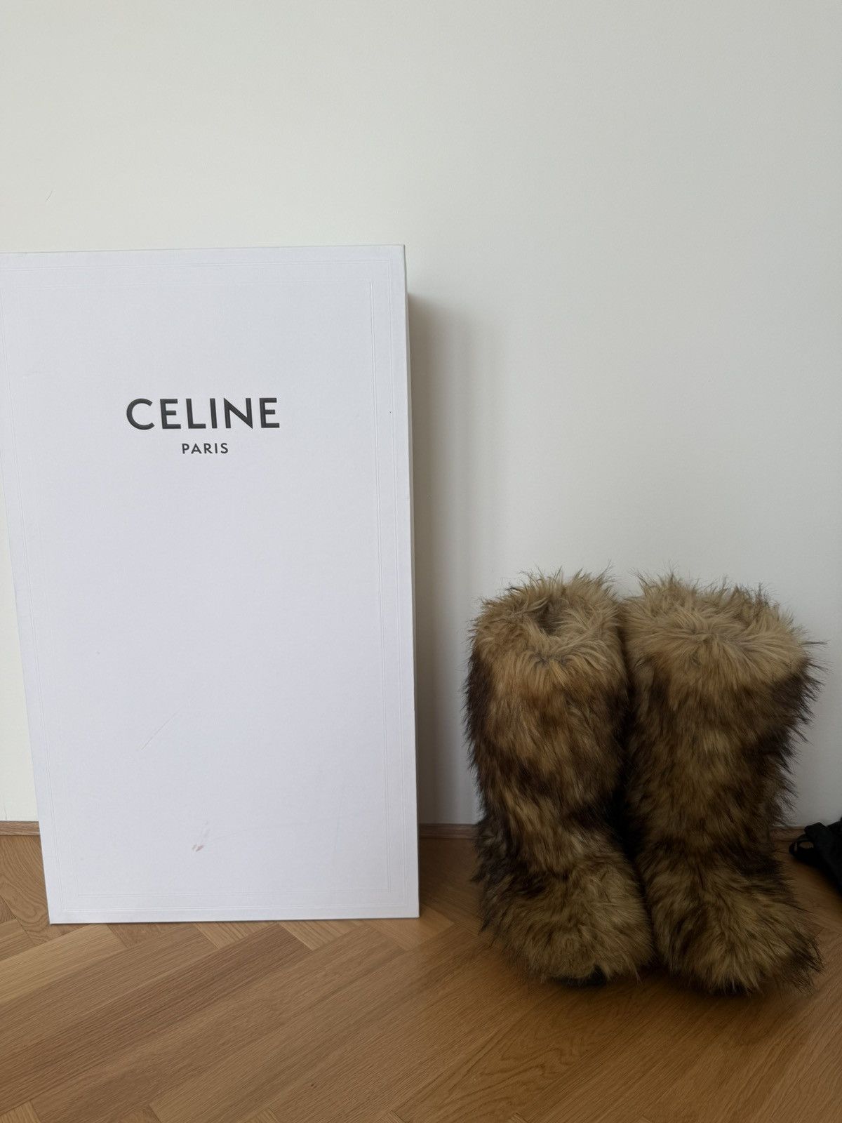 Celine × Hedi Slimane Celine Fall 21 Faux Fur Boots Size US 10 / EU 43 - 6 Thumbnail