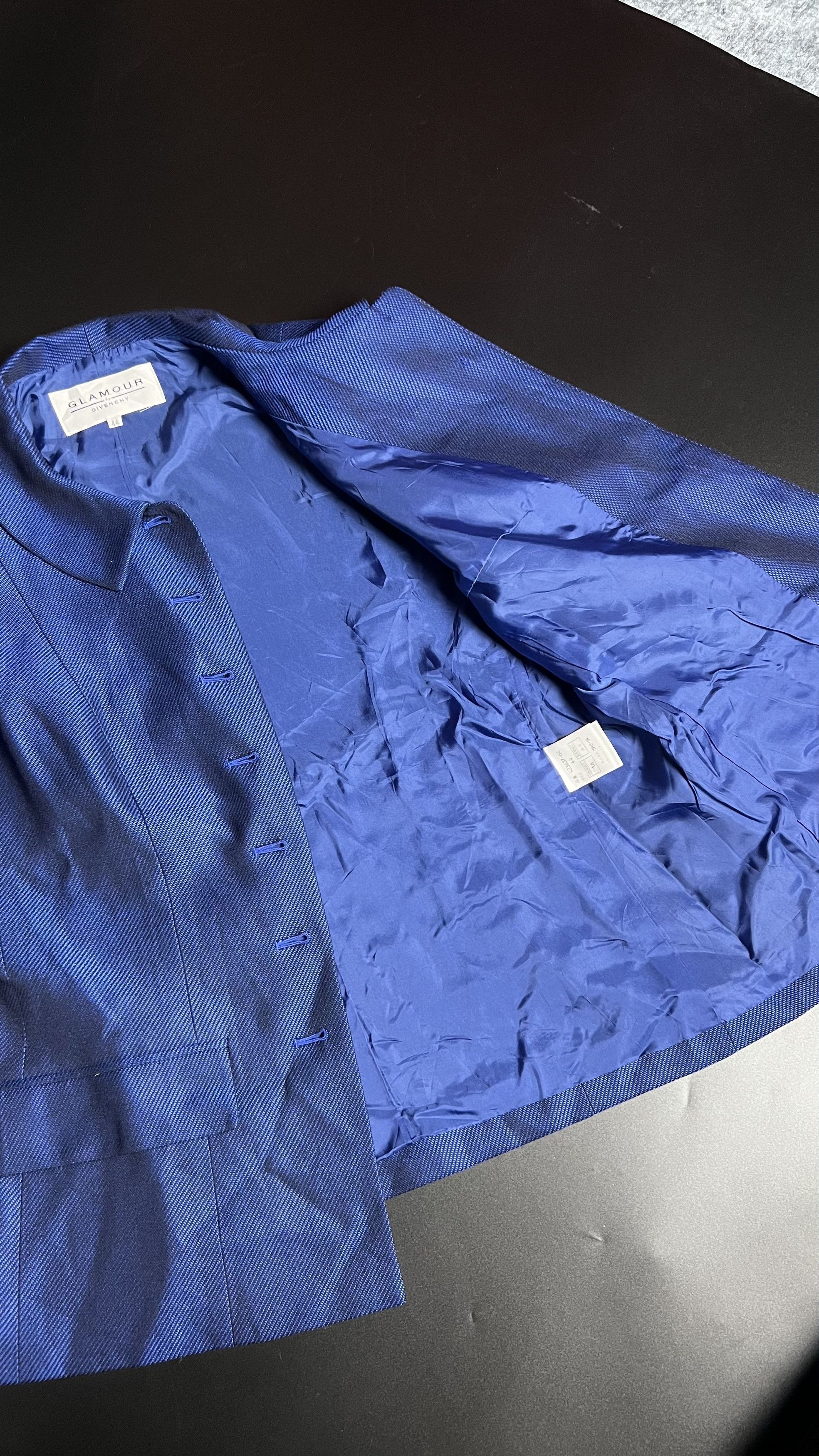 Givenchy GLAMOUR BY GIVENCHY ROYAL BLUE BLOUSE Size L / US 10 / IT 46 - 5 Thumbnail