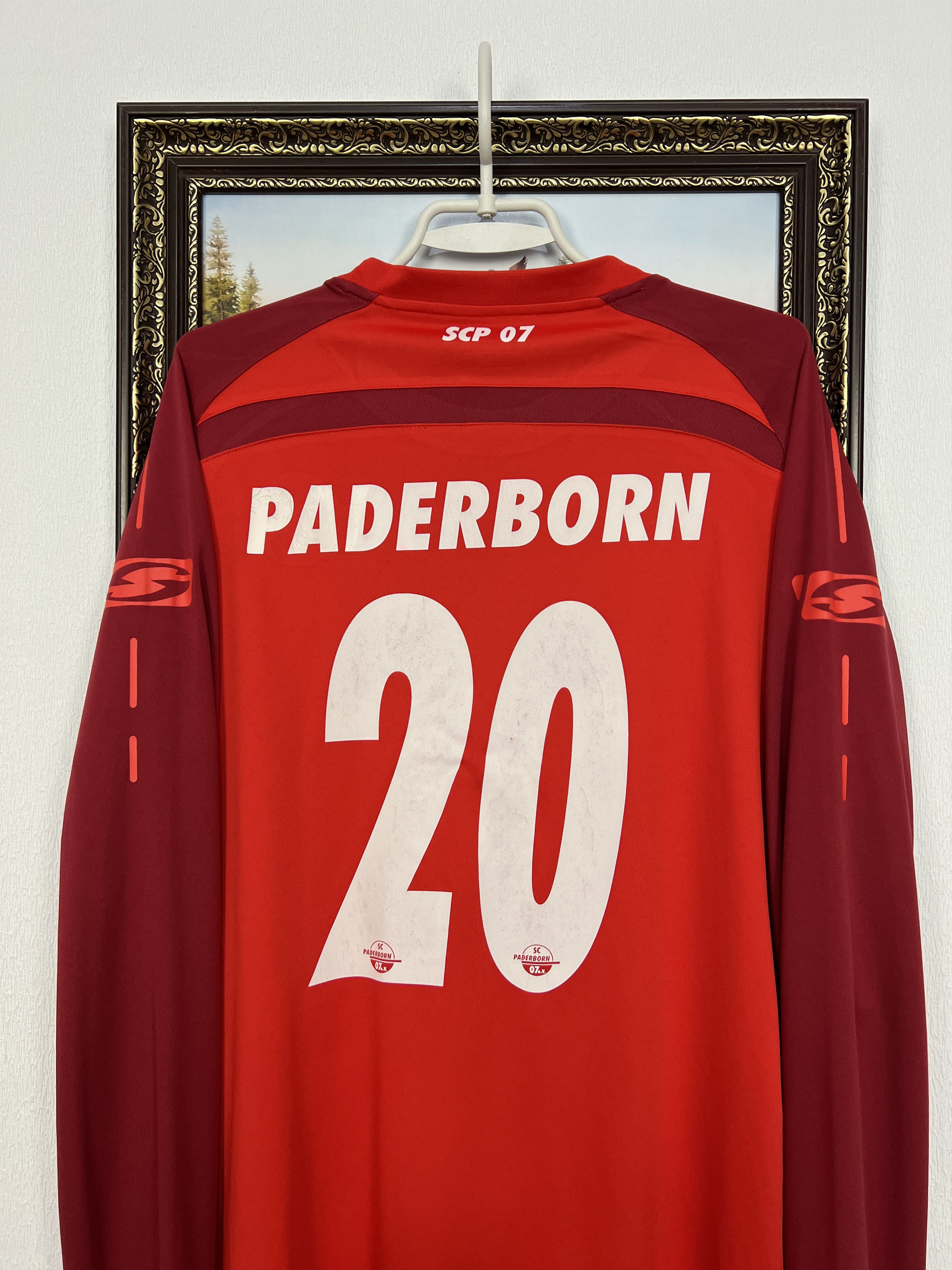 Puma Paderborn Away football Shirt Long Sleeve #20 Player Issue Size US L / EU 52-54 / 3 - 10 Thumbnail
