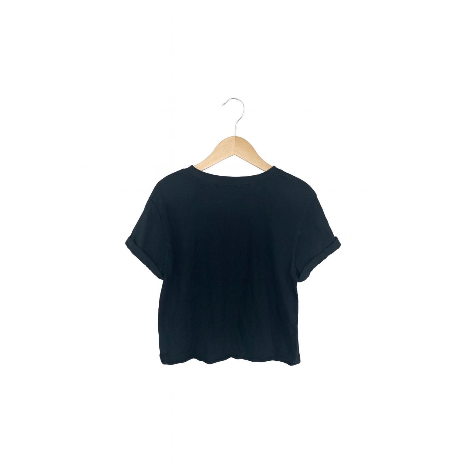 Other Wild Fable Women’s Black T-Shirt | Short Sleeve Cuffed Crew Size S / US 4 / IT 40 - 3 Thumbnail