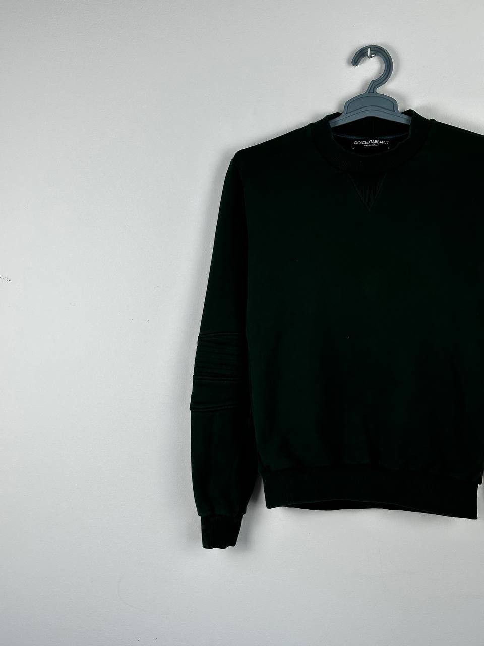 Dolce & Gabbana Men’s Dolce & Gabbana Green Leather Logo Sweatshirt Size US M / EU 48-50 / 2 - 2 Thumbnail