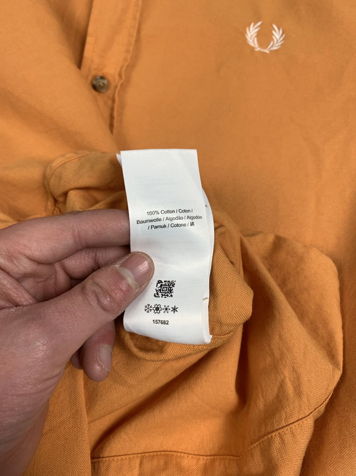 Fred Perry Vintage Fred Perry Orange Button-Up Shirt Short Sleeve 90’s Size US XS / EU 42 / 0 - 10 Thumbnail