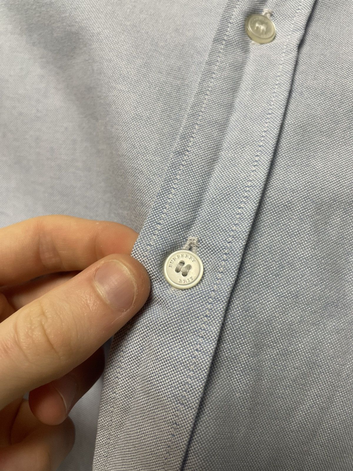 Burberry Vintage Burberry Nova Check Blue Long Sleeve Shirt Button Up Size US S / EU 44-46 / 1 - 10 Thumbnail