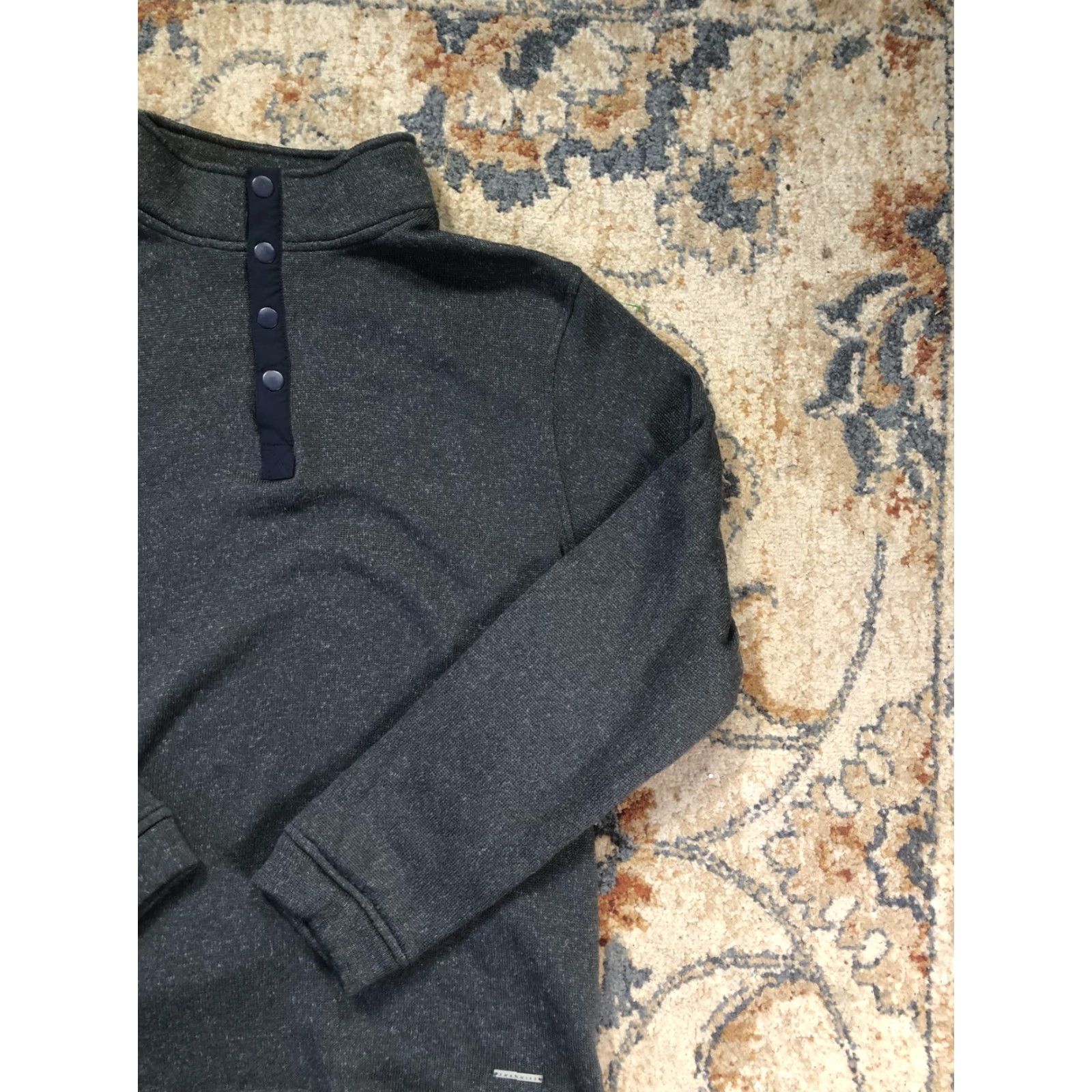 Vintage Swannies Sweater Mens L Gray Snap Mock Neck Thermal Knit Pullover Golf Size US L / EU 52-54 / 3 - 4 Thumbnail