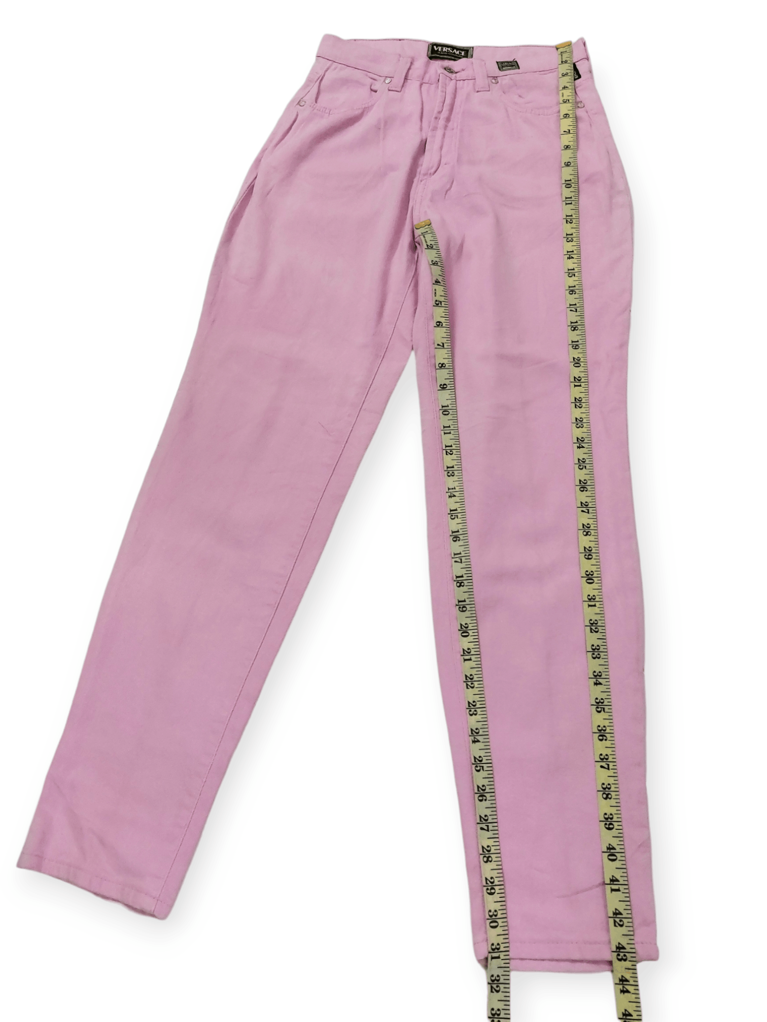 Versace 🔥 VTG 🔥 Versace Jeans Couture Pinky Denim Pants Size 29" - 13 Thumbnail