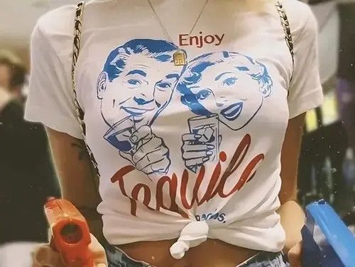 Japanese Brand Kahori x azawa Enjoy Tequila Retro Graphic Tees Size US S / EU 44-46 / 1 - 3 Thumbnail