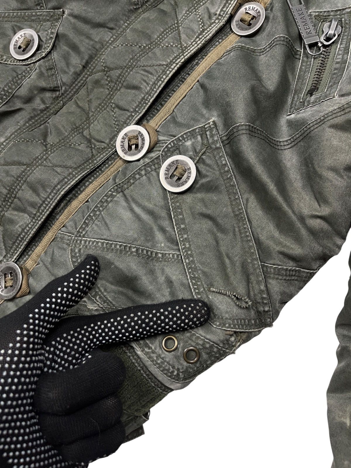 If Six Was Nine Vintage y2k Cropped Faux Fur Alaska Bomber Jacket Washed Size XS / US 0-2 / IT 36-38 - 15 Thumbnail
