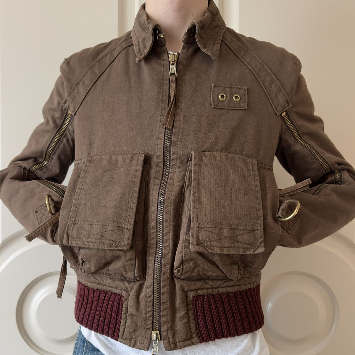 Dsquared2 Dsquared2 F/W 2003 Arm Full-Zipper Bomber Jacket Size US M / EU 48-50 / 2 - 4 Thumbnail