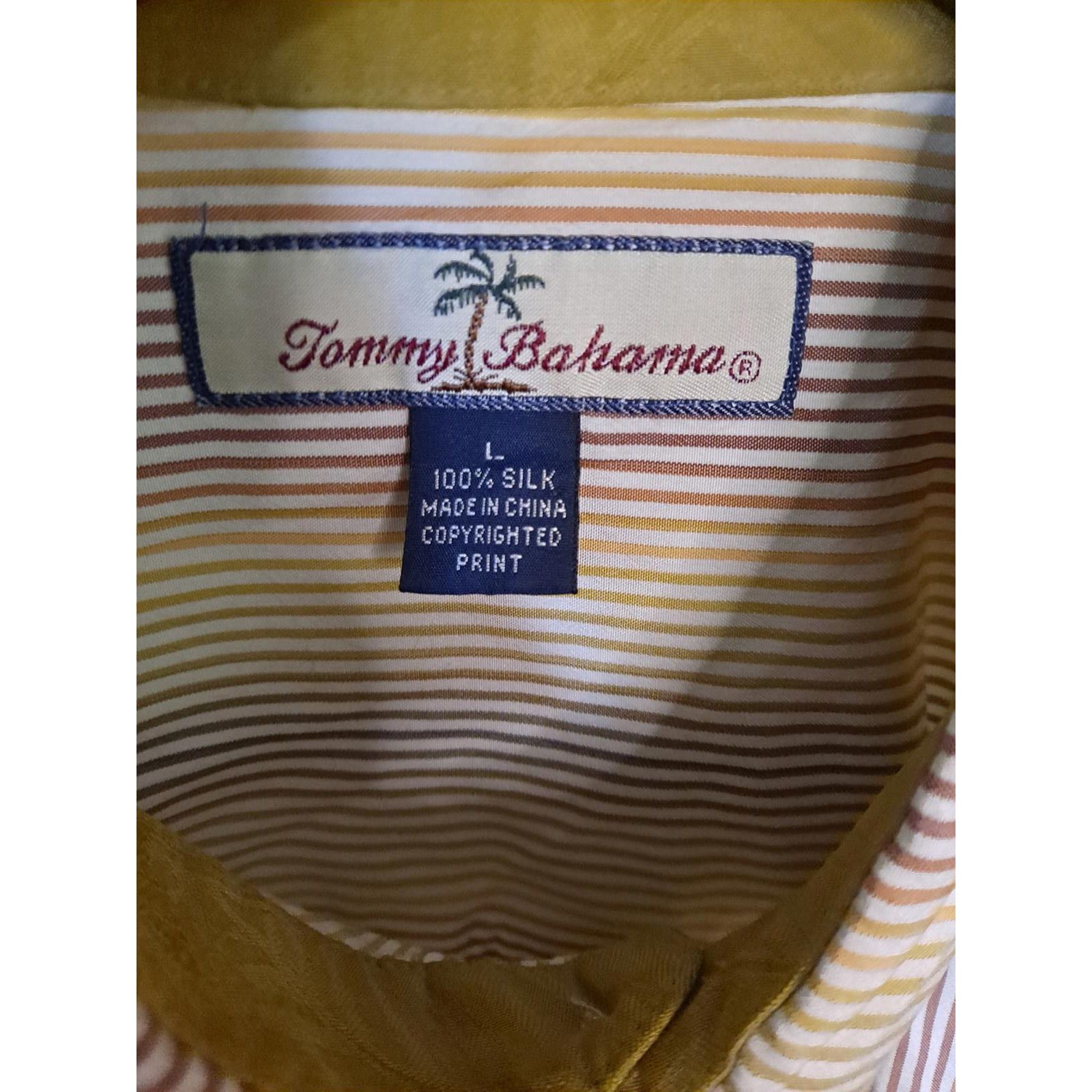 Tommy Bahama Tommy Bahama 100% Silk Colorful Striped BUtton Up Shirt Size Size US L / EU 52-54 / 3 - 6 Thumbnail