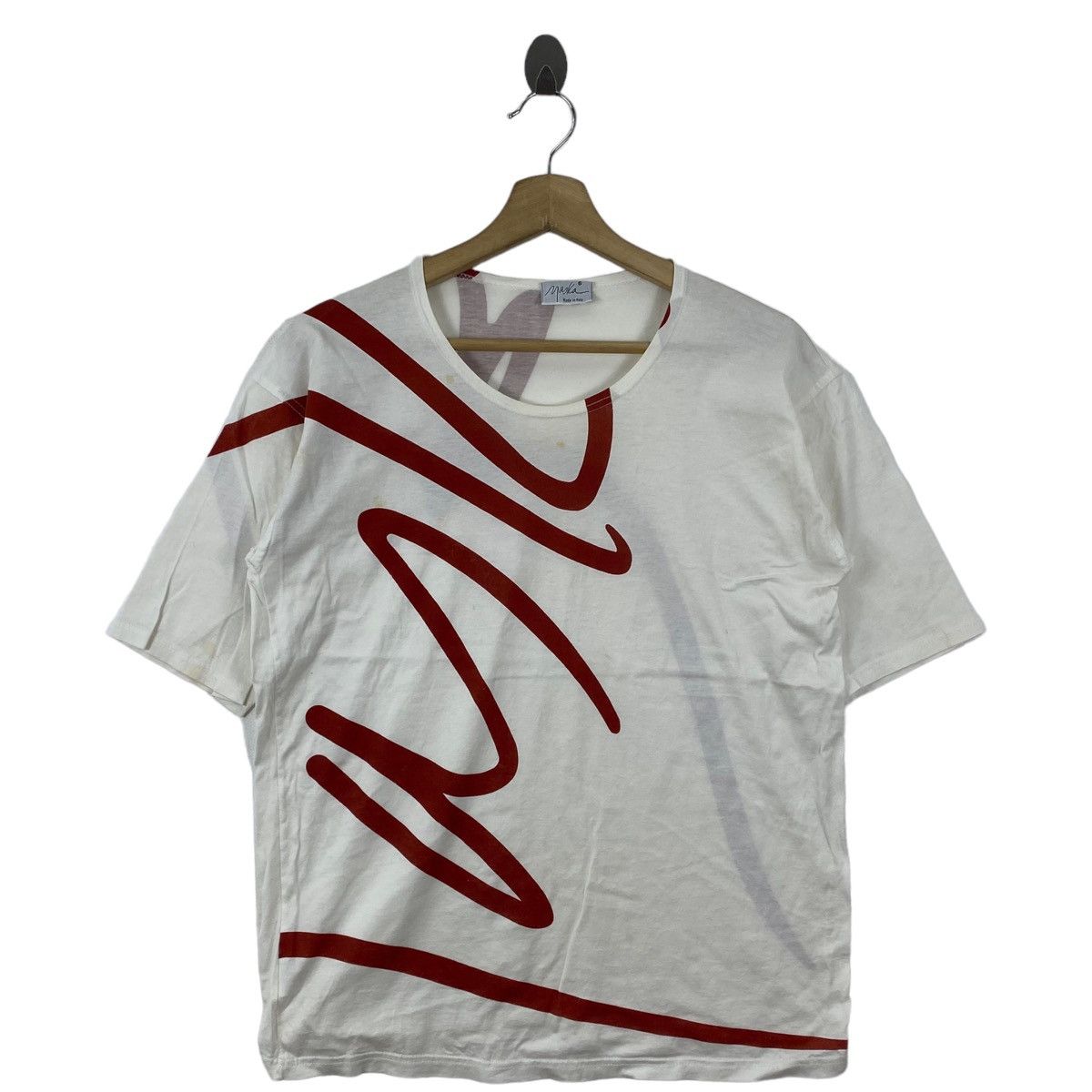 Other MAYKA Italian Brand Big Brand print White Short Sleeve Shirt Size US M / EU 48-50 / 2 - 1 Thumbnail