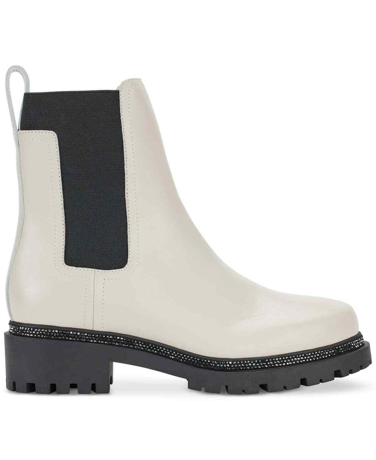 DKNY DKNY Women's Leather Rick Slip-On Chelsea Booties Size US 9.5 / IT 39.5 - 2 Thumbnail