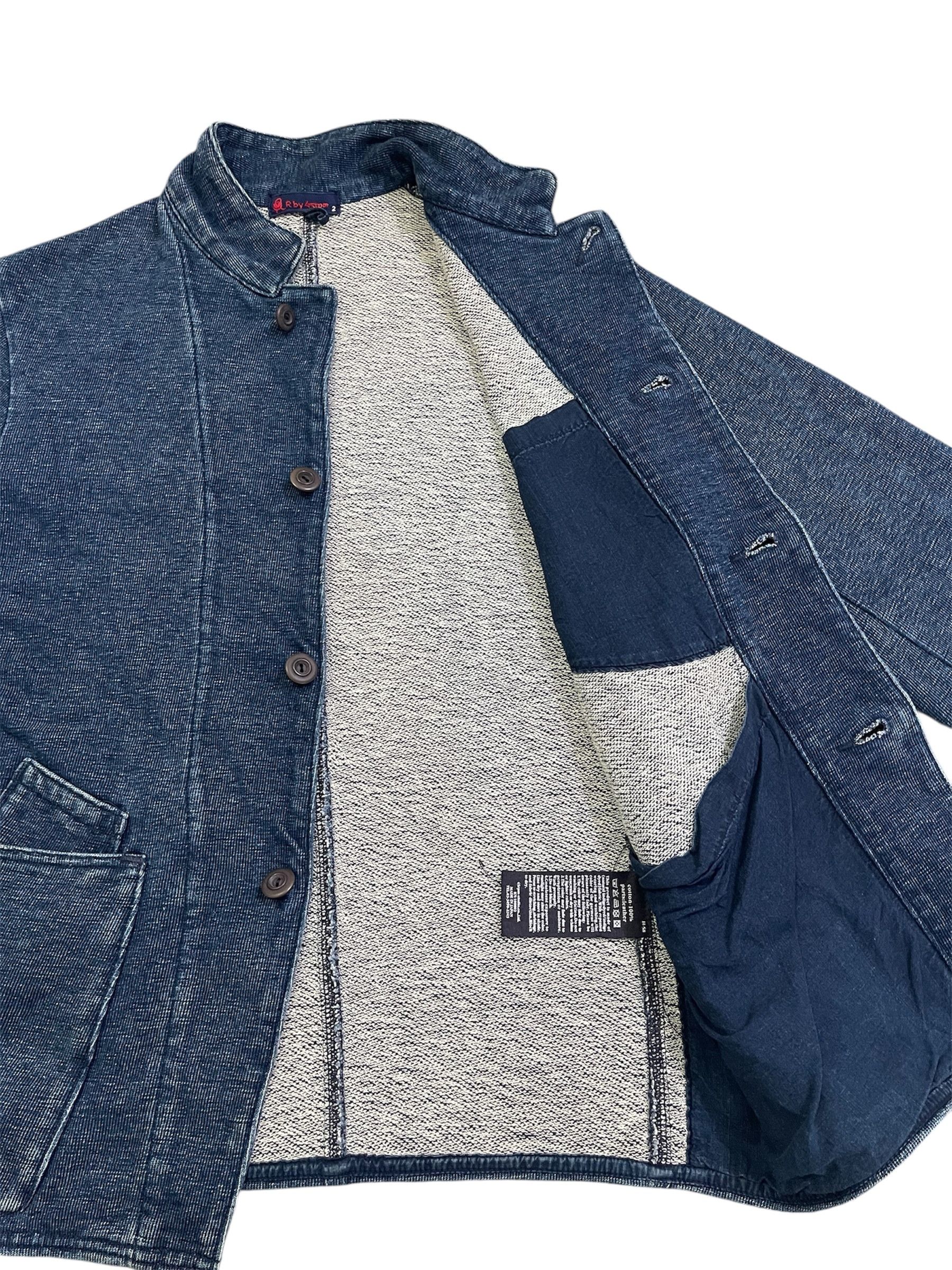 45rpm × Japanese Brand R by 45RPM Blue Indigo Cotton Knit Chore Jacket Size US M / EU 48-50 / 2 - 6 Thumbnail