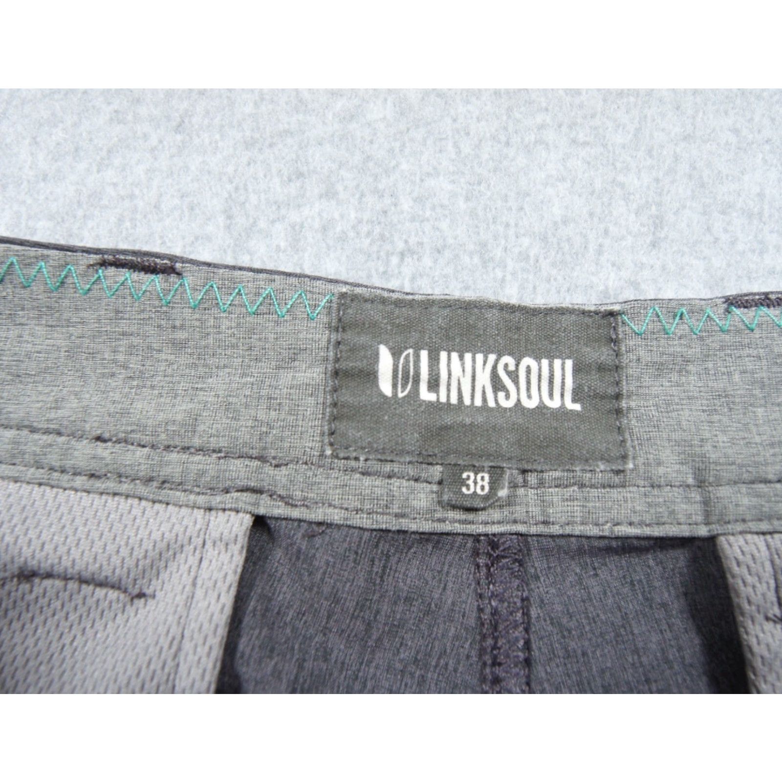 Vintage Linksoul Short Mens 38 Gray Chino Golf Stretch 10"Inseam Flat Front Casual Adult Shirt Size US 38 / EU 54 - 5 Thumbnail