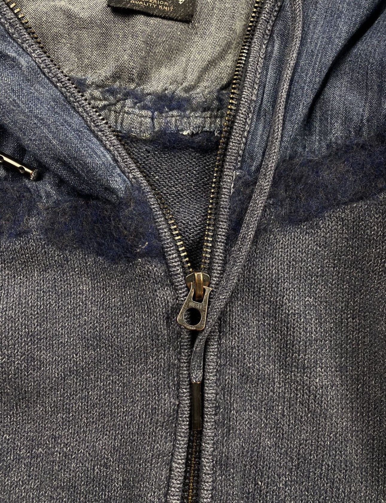 Diesel AVANT GARDE DIESEL JUNYA WATANABE Y2K DENIM KNITTED ZIP HOOD Size US S / EU 44-46 / 1 - 5 Thumbnail