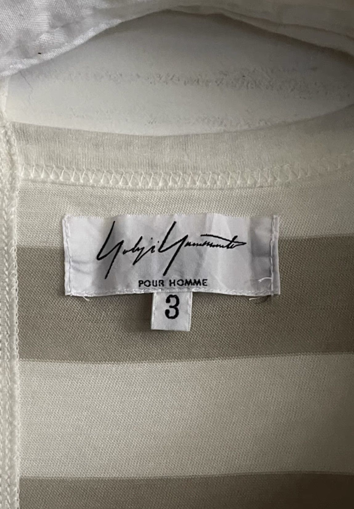 Yohji Yamamoto yohji Yamamoto｜Striped patchwork bottoming shirt Size US L / EU 52-54 / 3 - 7 Thumbnail