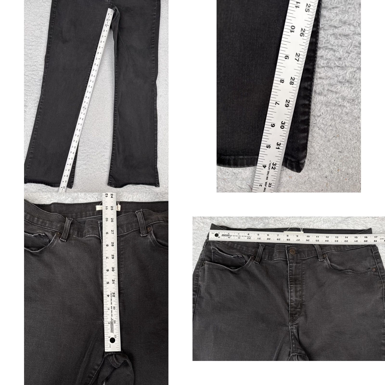 Levi's Levi's Jeans Bootcut Womens 16 Gray Charcoal Denim Mid Rise 33x32 Size 38" / US 16 / IT 52 - 8 Thumbnail