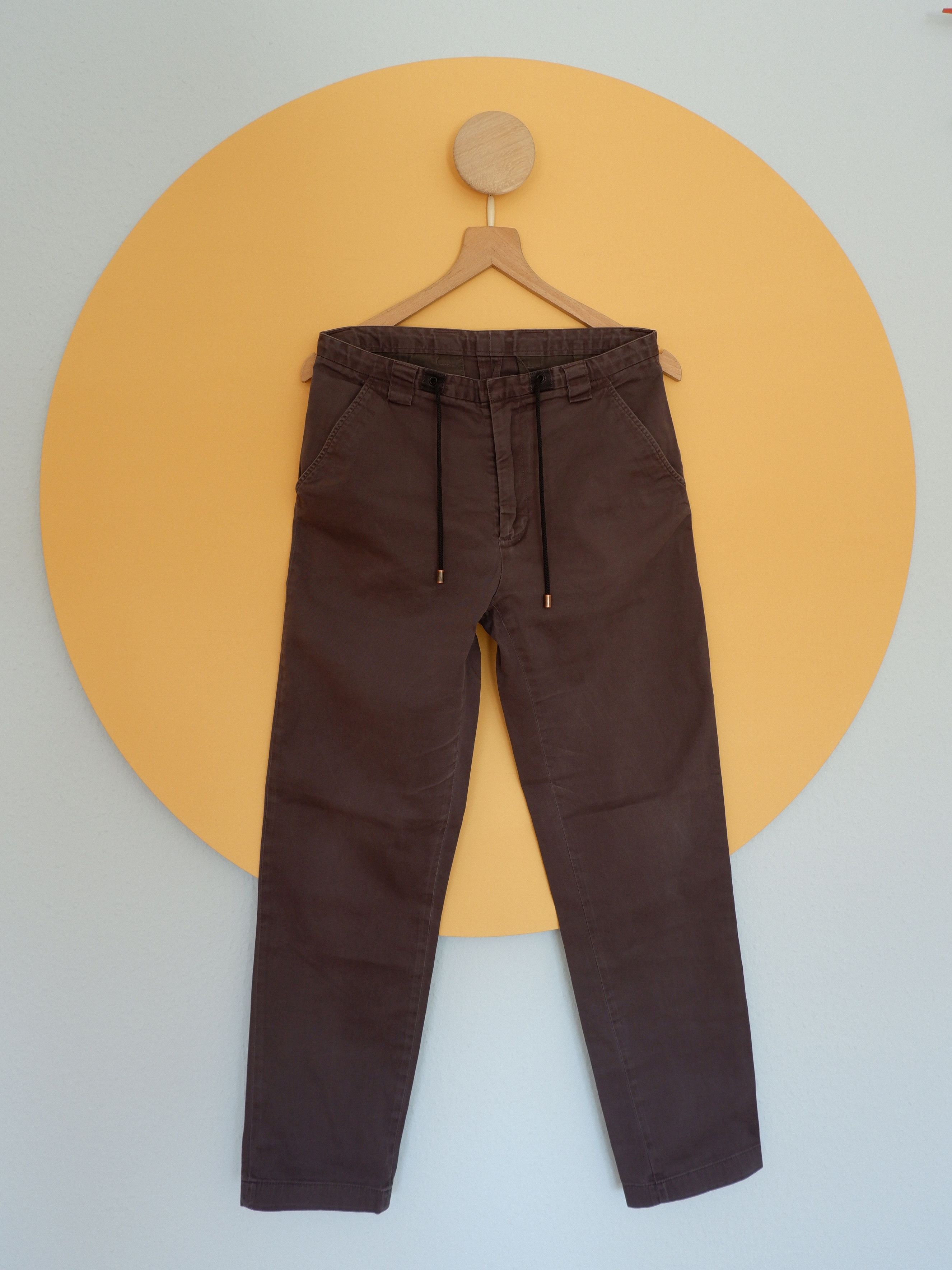 image of Maison Margiela Margiela Slim Fit Chino Pants in Dark Gray, Men's (Size 30)