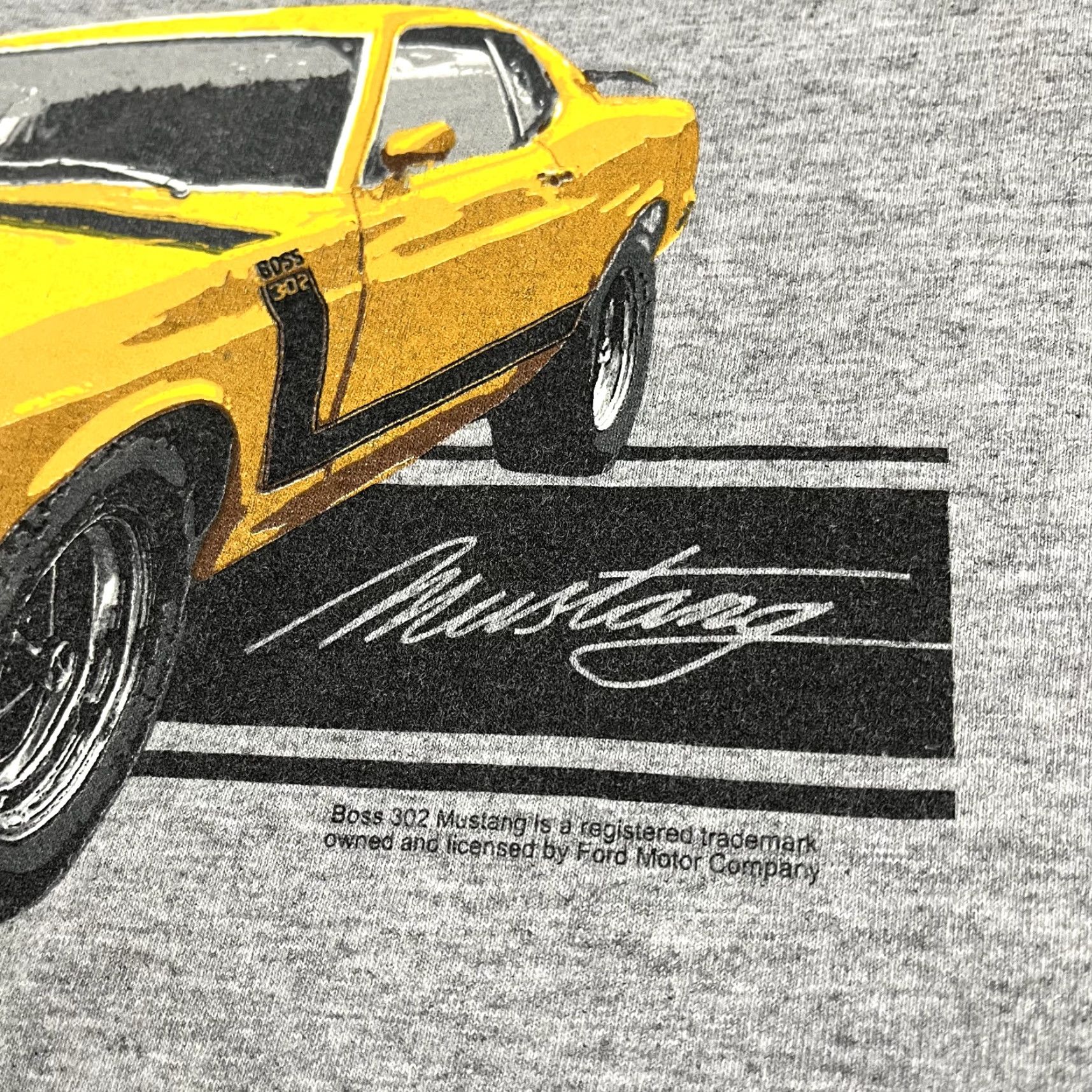 Vintage VINTAGE Mustang Shirt Mens XL 302 Boss Graphic Car Enthusiast Tee Yellow Ford Retro Size US XL / EU 56 / 4 - 3 Thumbnail
