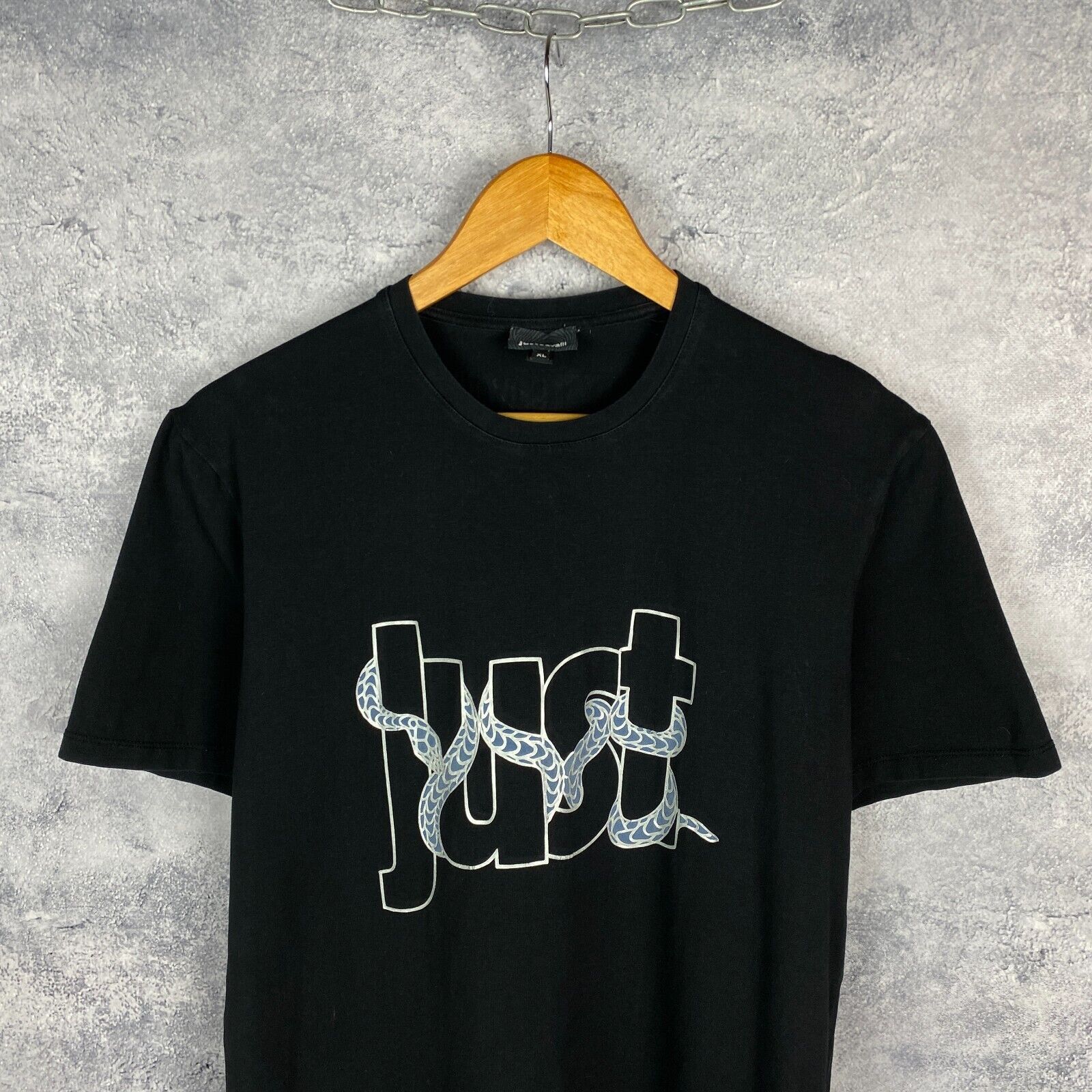 Just Cavalli Just Cavalli Tee Men's Size XL Black Cotton Short Sleeve ` Size US XL / EU 56 / 4 - 2 Thumbnail