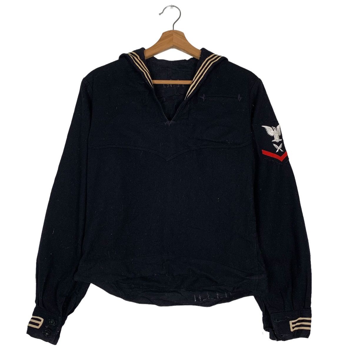 Vintage WW2 Navy Military Uniform Sailor Shirt Jacket #0001-C1 Size US S / EU 44-46 / 1 - 1 Thumbnail