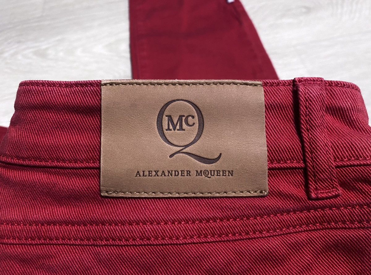 Alexander McQueen 2013 Alexander McQueen McQ Red Zip Slim Fit Jeans Denim Size 26" / US 2 / IT 38 - 25 Thumbnail