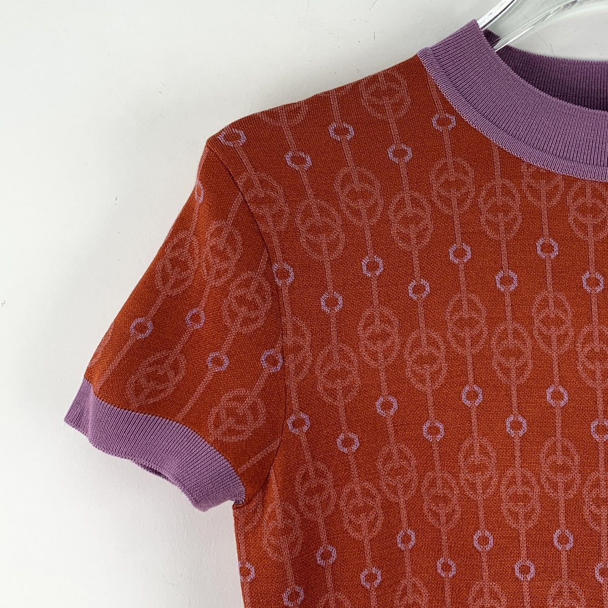 Hermes Hermès Jacquard All Over Print Short Sleeve T-shirt K26WX Size S / US 4 / IT 40 - 3 Thumbnail
