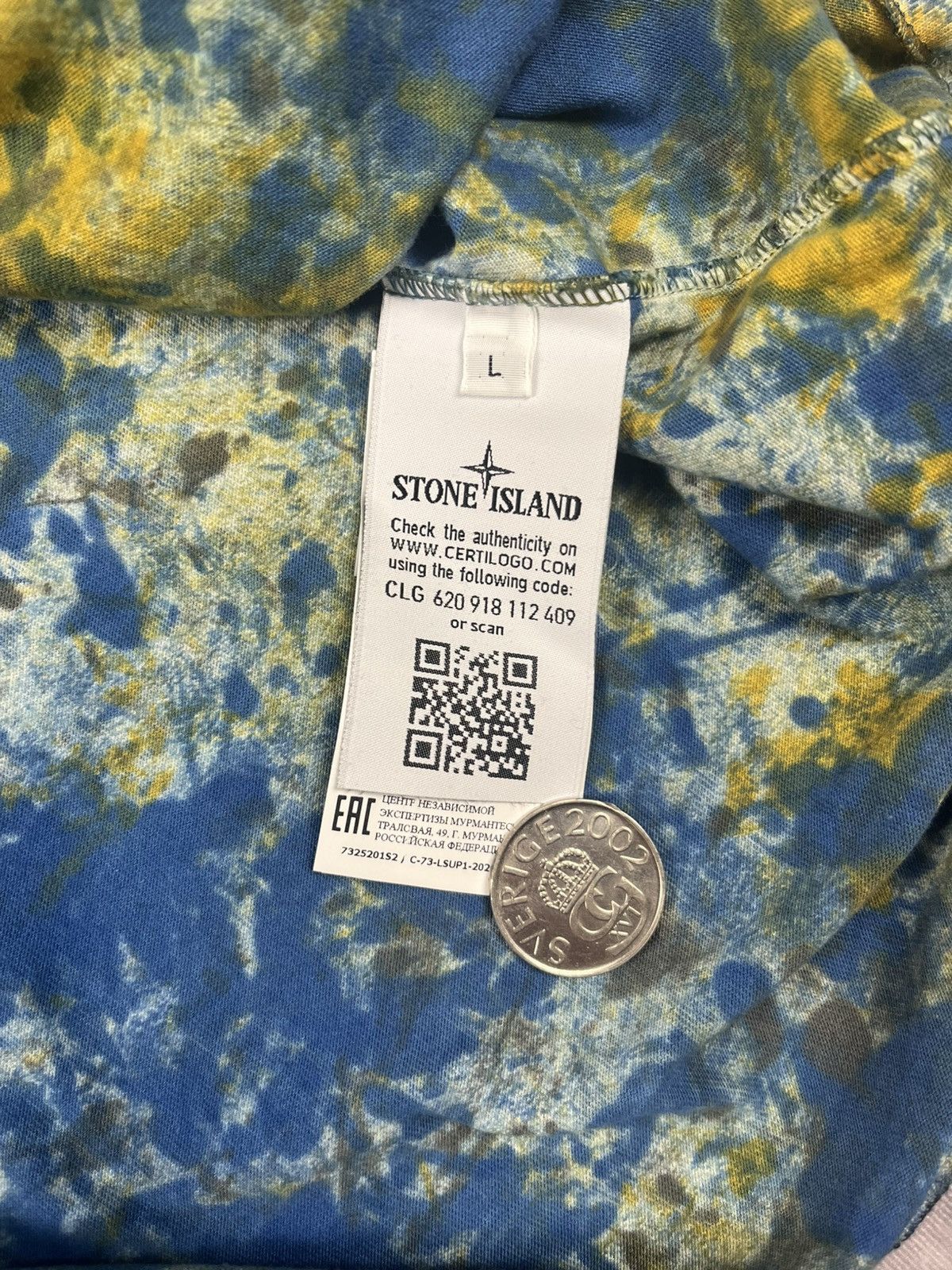 Stone Island FW20 Supreme Stone Island Embroidered Logo Tee L Size Size US L / EU 52-54 / 3 - 4 Thumbnail