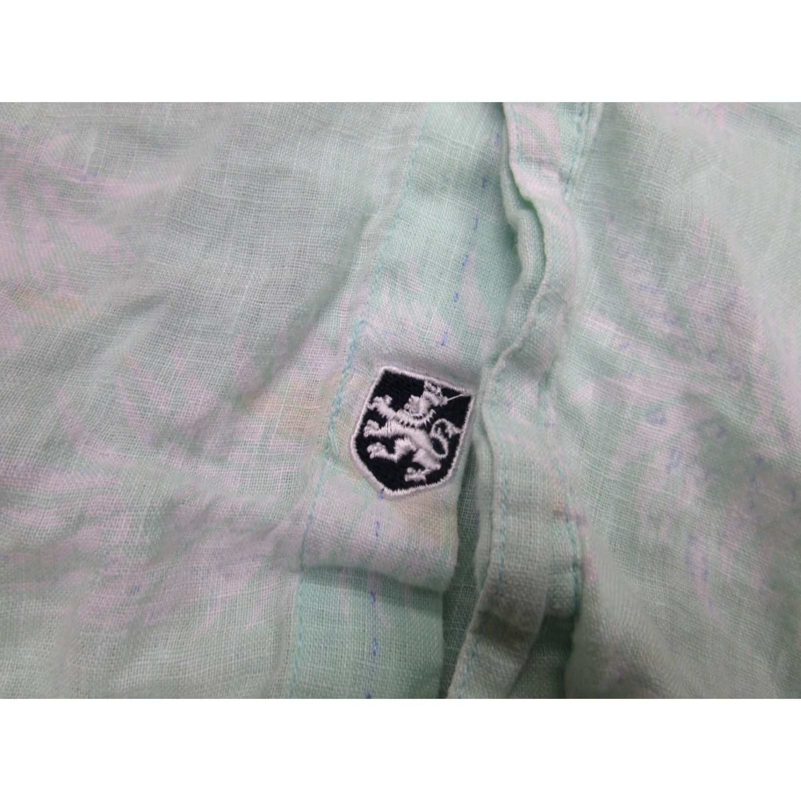 Nat Nast Nat Nast Shirt Mens XL Green Mint Camp Beach linen Hawaiian Relaxed Shirt Button-Up Short Sleeve Collared Floral 90s Hawaiian Mens Size US XL / EU 56 / 4 - 5 Thumbnail